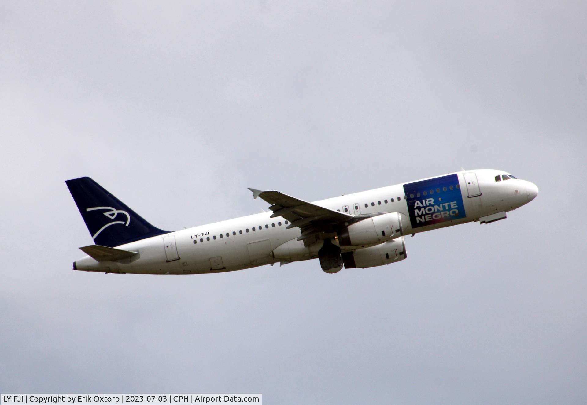 LY-FJI, 2004 Airbus A320-232 C/N 2157, LY-FJI departing rw 22L