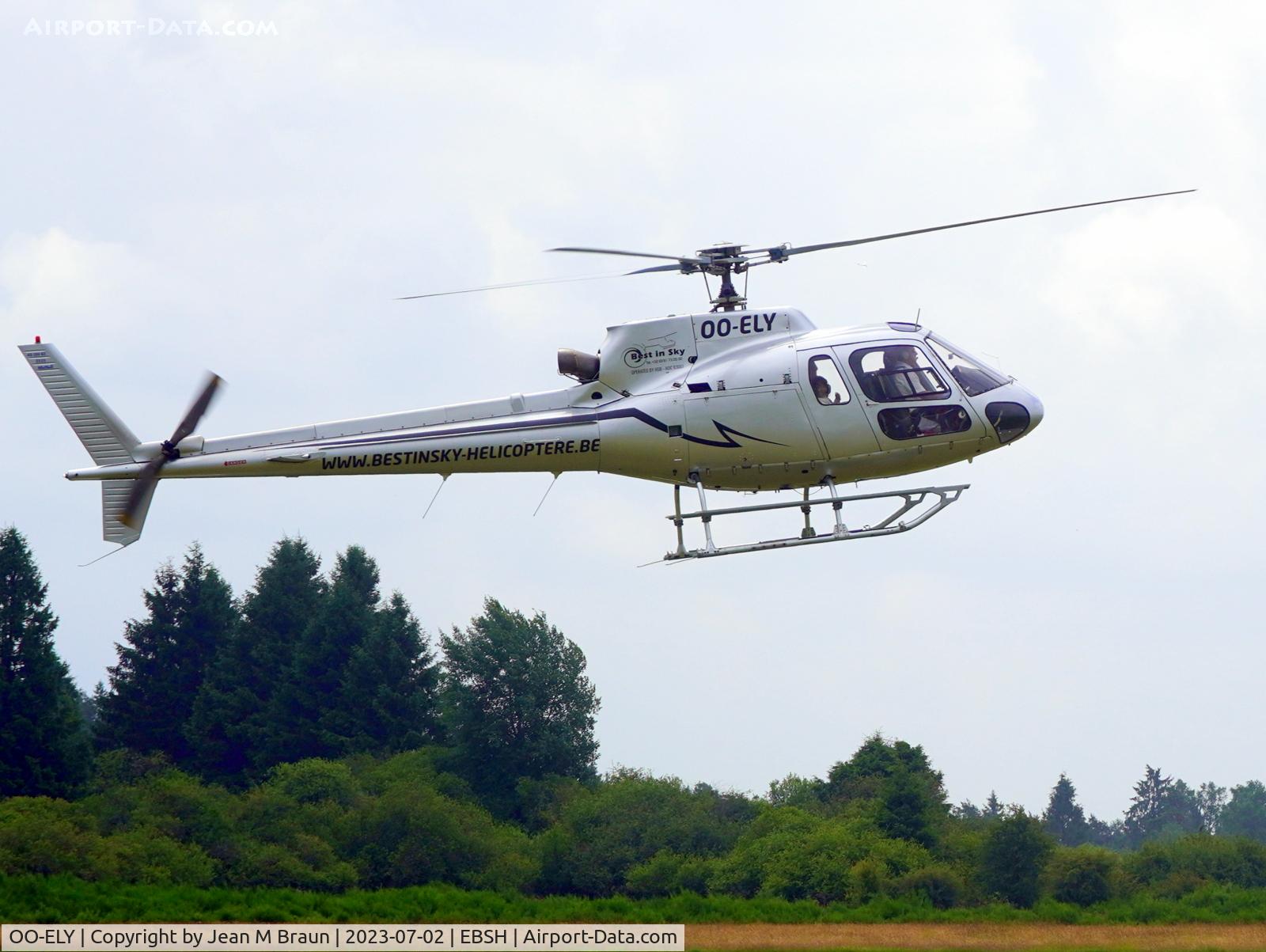 OO-ELY, 1991 Aerospatiale AS-350B-2 Ecureuil C/N 2535, Fly In Festival 2023 at Aérodrome de Saint Hubert