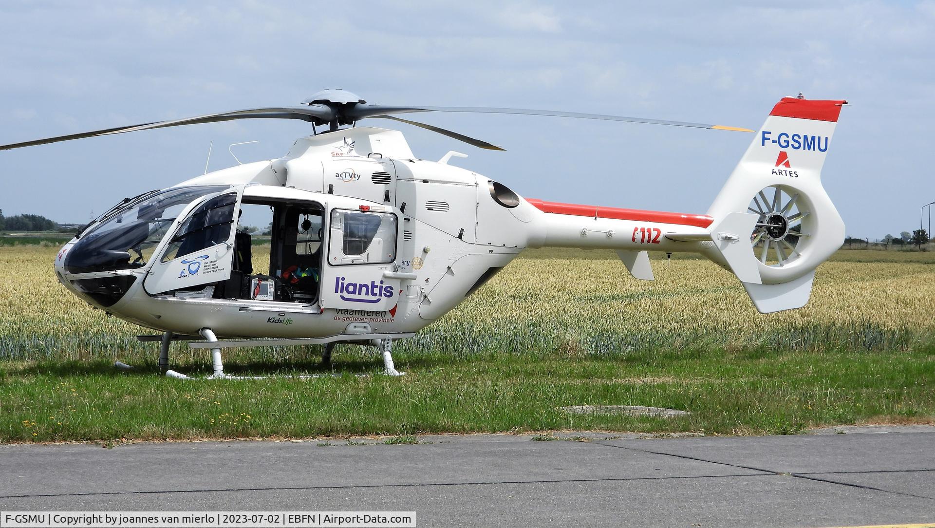 F-GSMU, 1998 Eurocopter EC-135 T1 C/N 0043, Koksijde