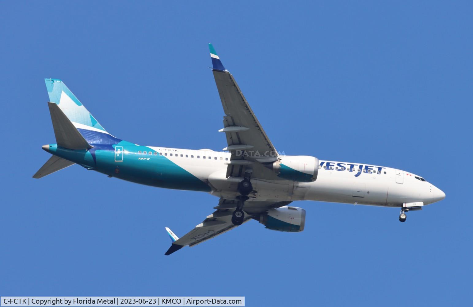 C-FCTK, 2018 Boeing 737-8 MAX C/N 60520, WJA 738 MAX zx YYC-MCO