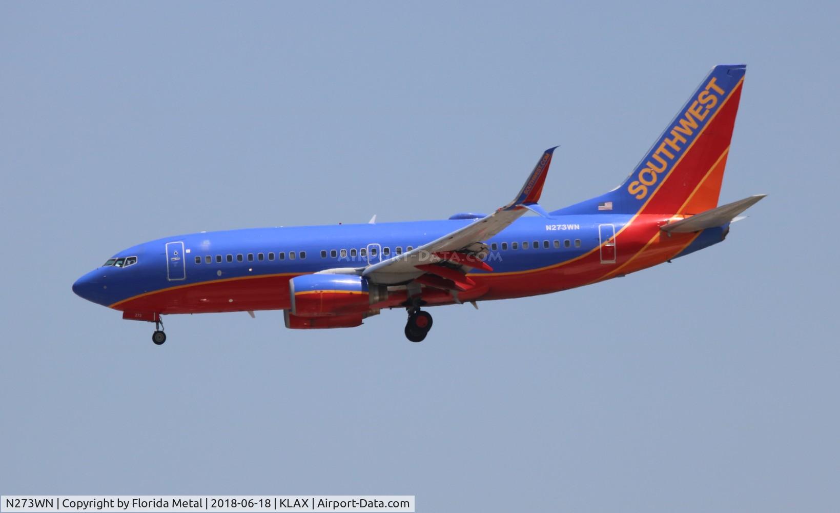 N273WN, 2007 Boeing 737-7H4 C/N 32528, SWA 737 canyon blue zx