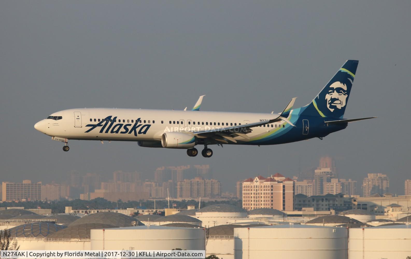 N274AK, 2017 Boeing 737-990/ER C/N 61555, ASA 739 zx SEA-FLL