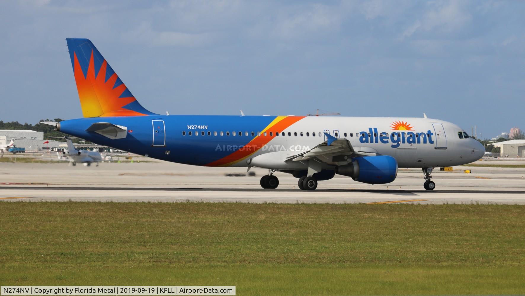N274NV, 2007 Airbus A320-216 C/N 3079, AAY A320 zx FLL 10R
