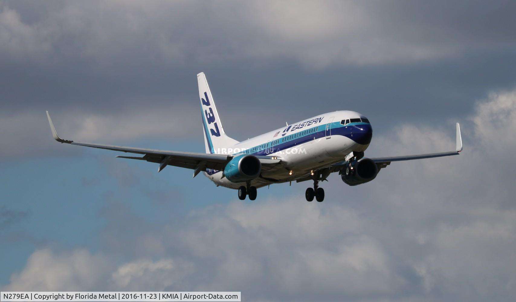 N279EA, 2011 Boeing 737-86J C/N 36881, EAL 738 zx MIA