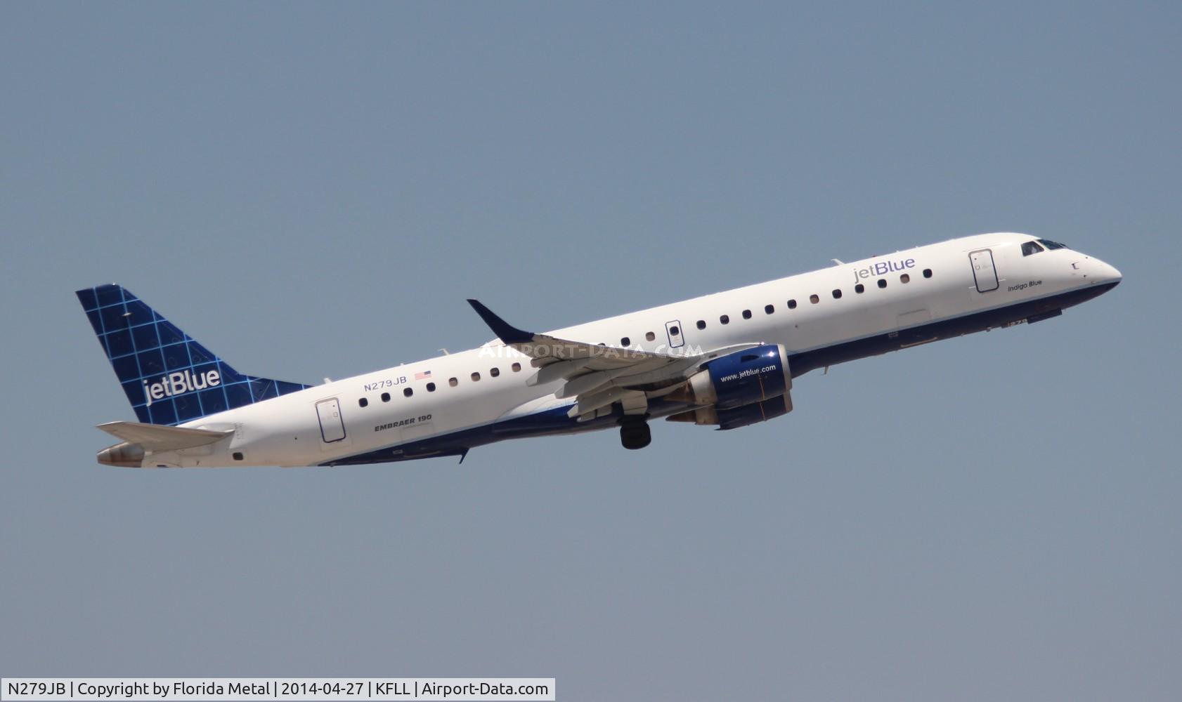 N279JB, 2007 Embraer 190AR (ERJ-190-100IGW) C/N 19000090, JBU E190 zx FLL 10L