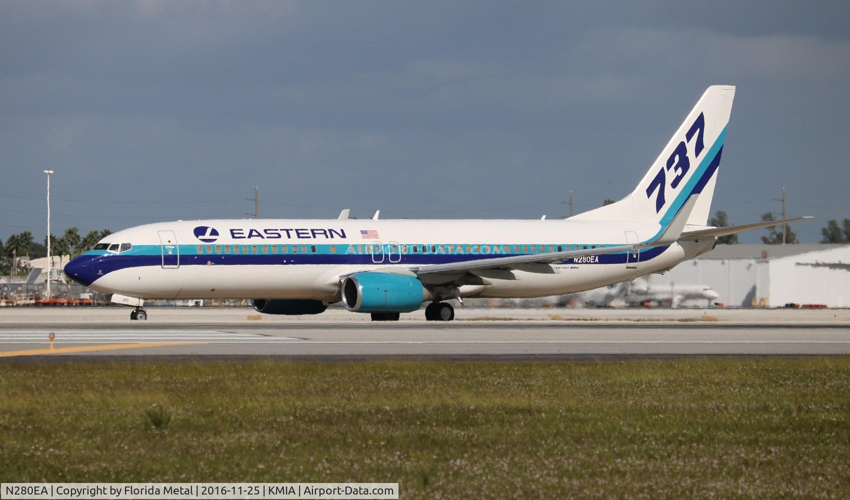 N280EA, 2007 Boeing 737-85P C/N 33982, EAL 738 zx MIA
