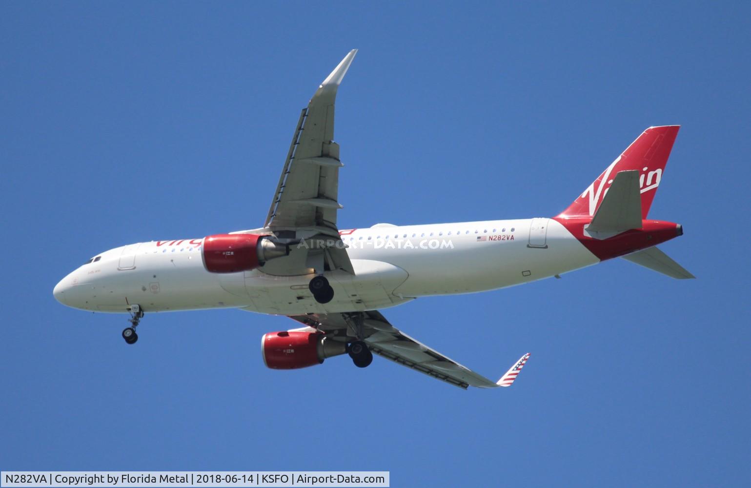N282VA, 2015 Airbus A320-214 C/N 6704, VRD A320 zx DCA-SFO