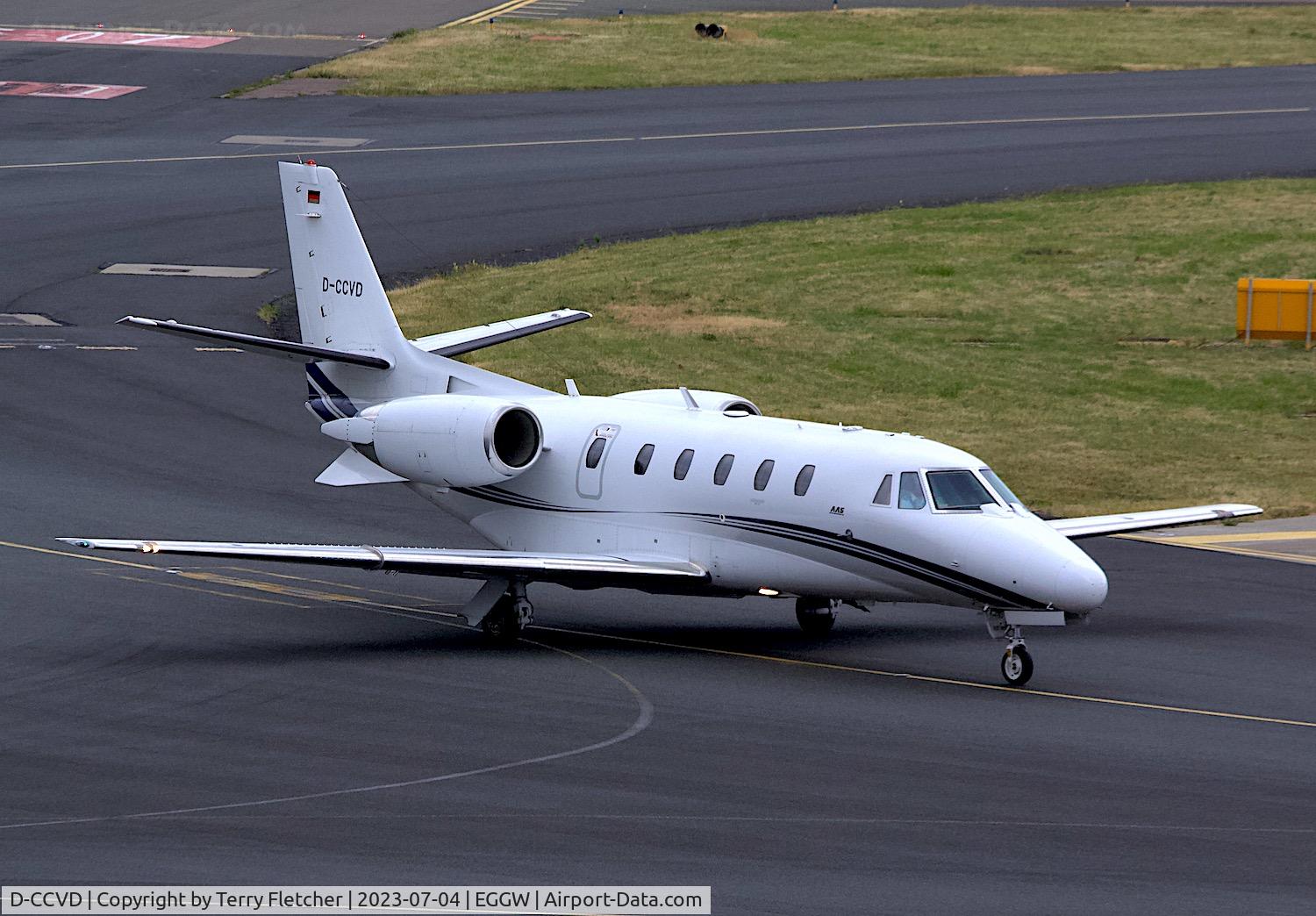 D-CCVD, 2008 Cessna 560XL Citation Excel XLS C/N 560-5784, At Luton Airport