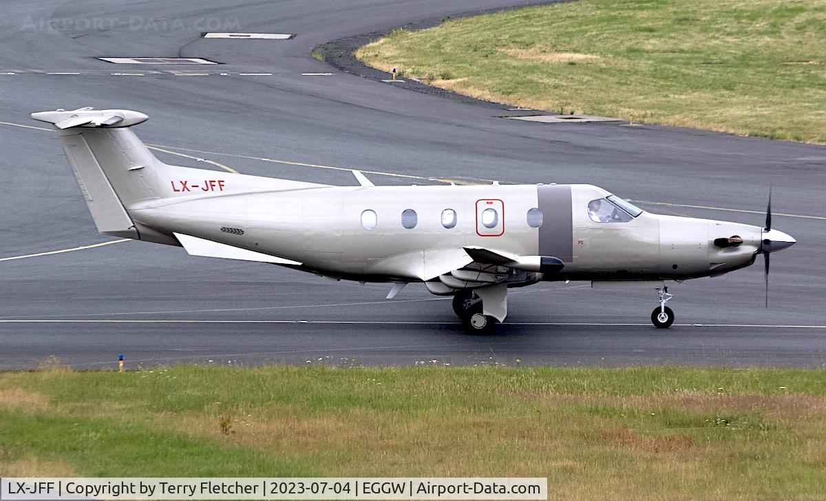 LX-JFF, 2018 Pilatus PC-12/47E C/N 1857, At Luton Airport
