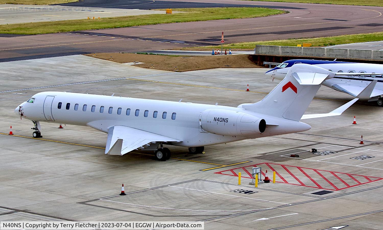N40NS, 2020 Bombardier BD-700-2A12 Global 7500 C/N 70055, At Luton Airport