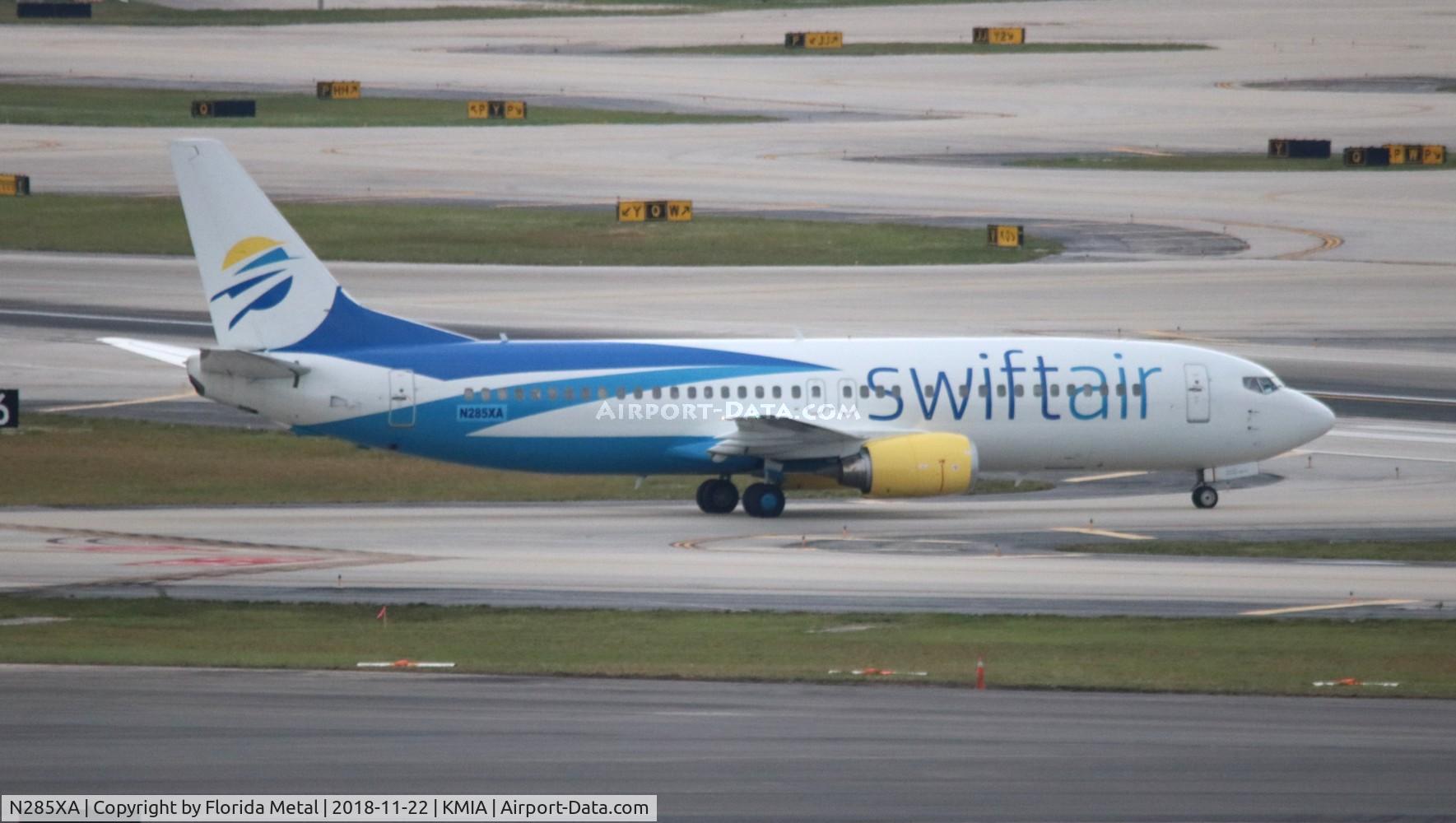 N285XA, 1993 Boeing 737-4Q8 C/N 26285, Swift Air 734 zx Flight in from Cuba at MIA