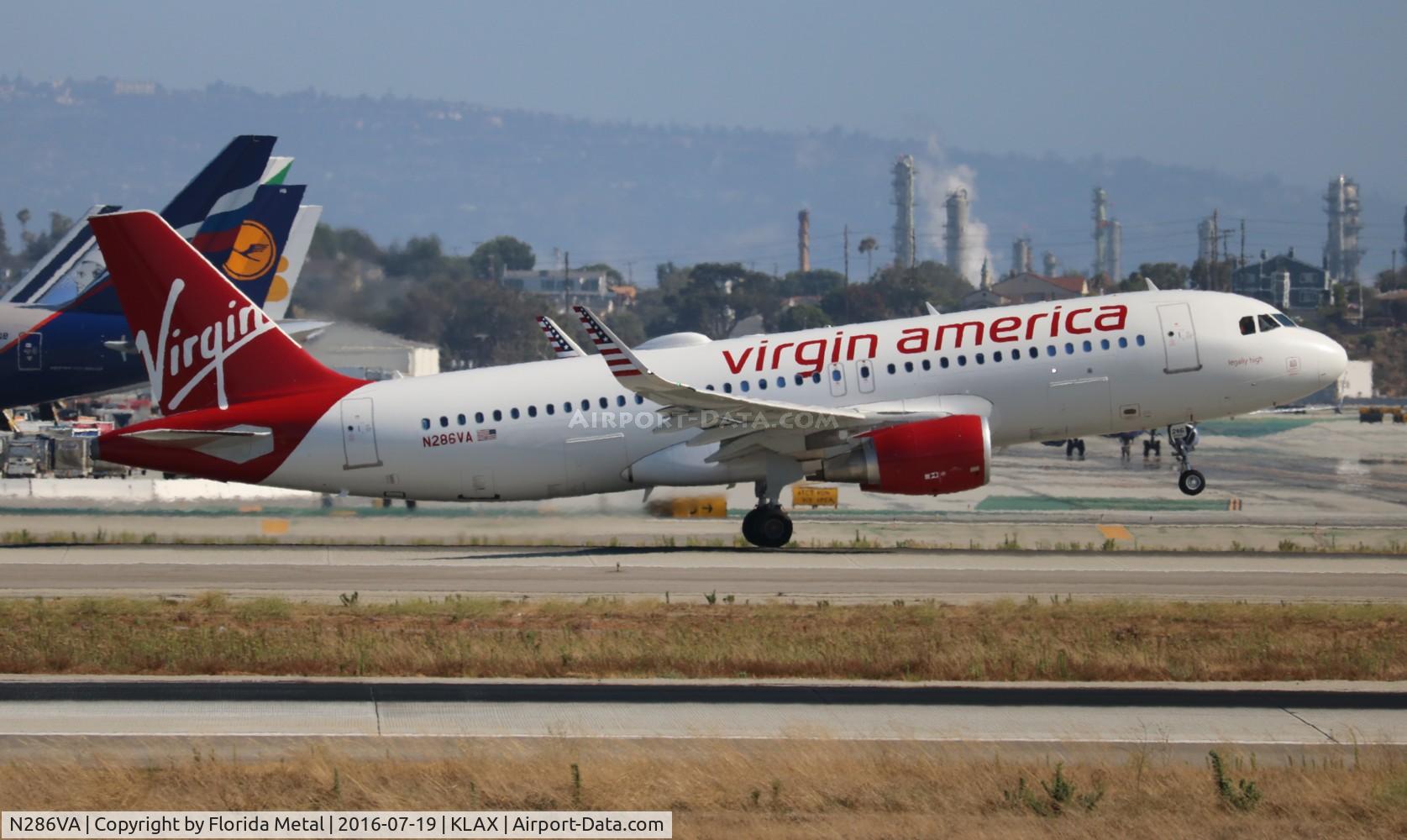 N286VA, 2015 Airbus A320-214 C/N 6939, VRD A320 zx to IAD