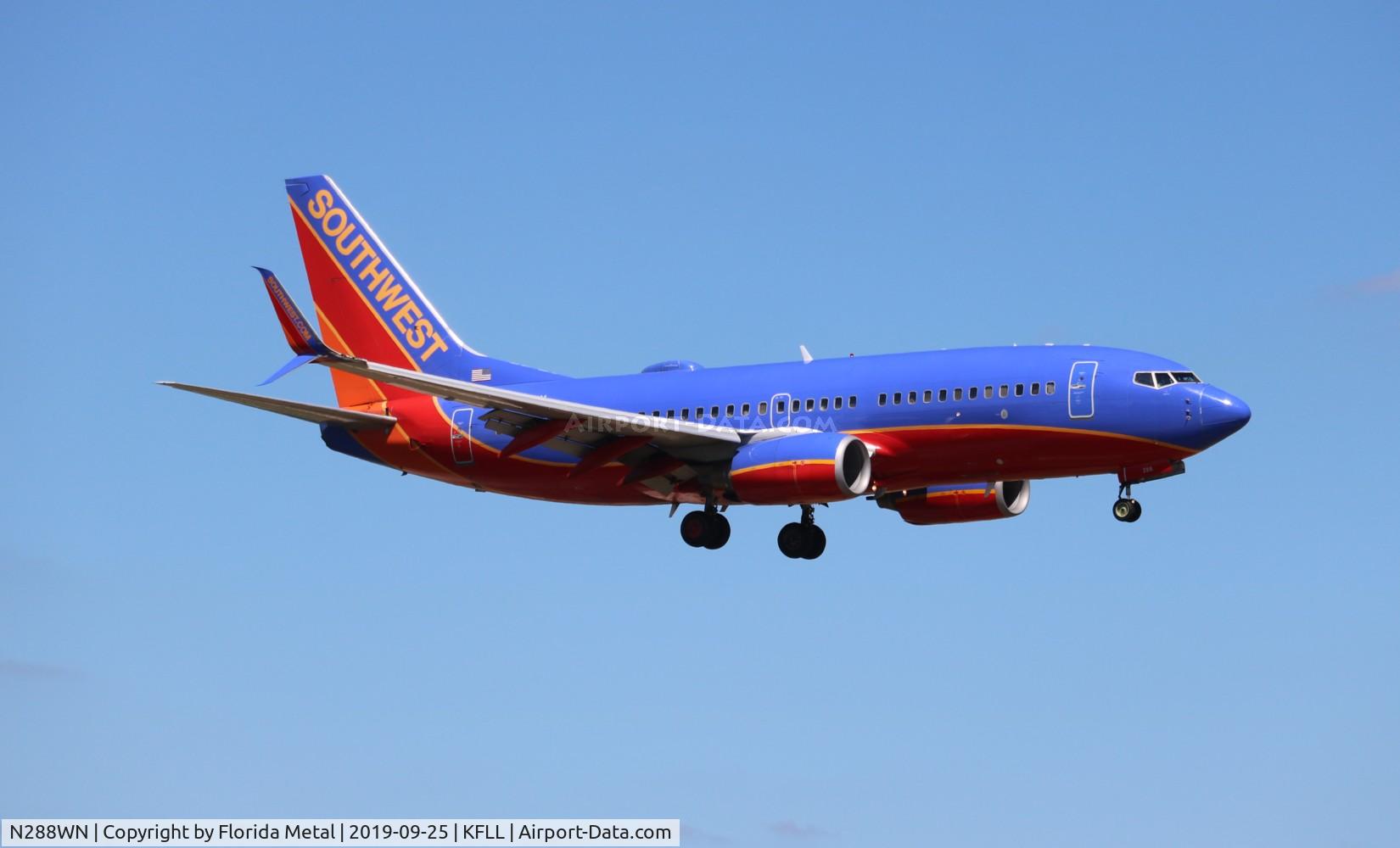 N288WN, 2007 Boeing 737-7H4 C/N 36611, SWA 737 canyon blue zx STL-FLL