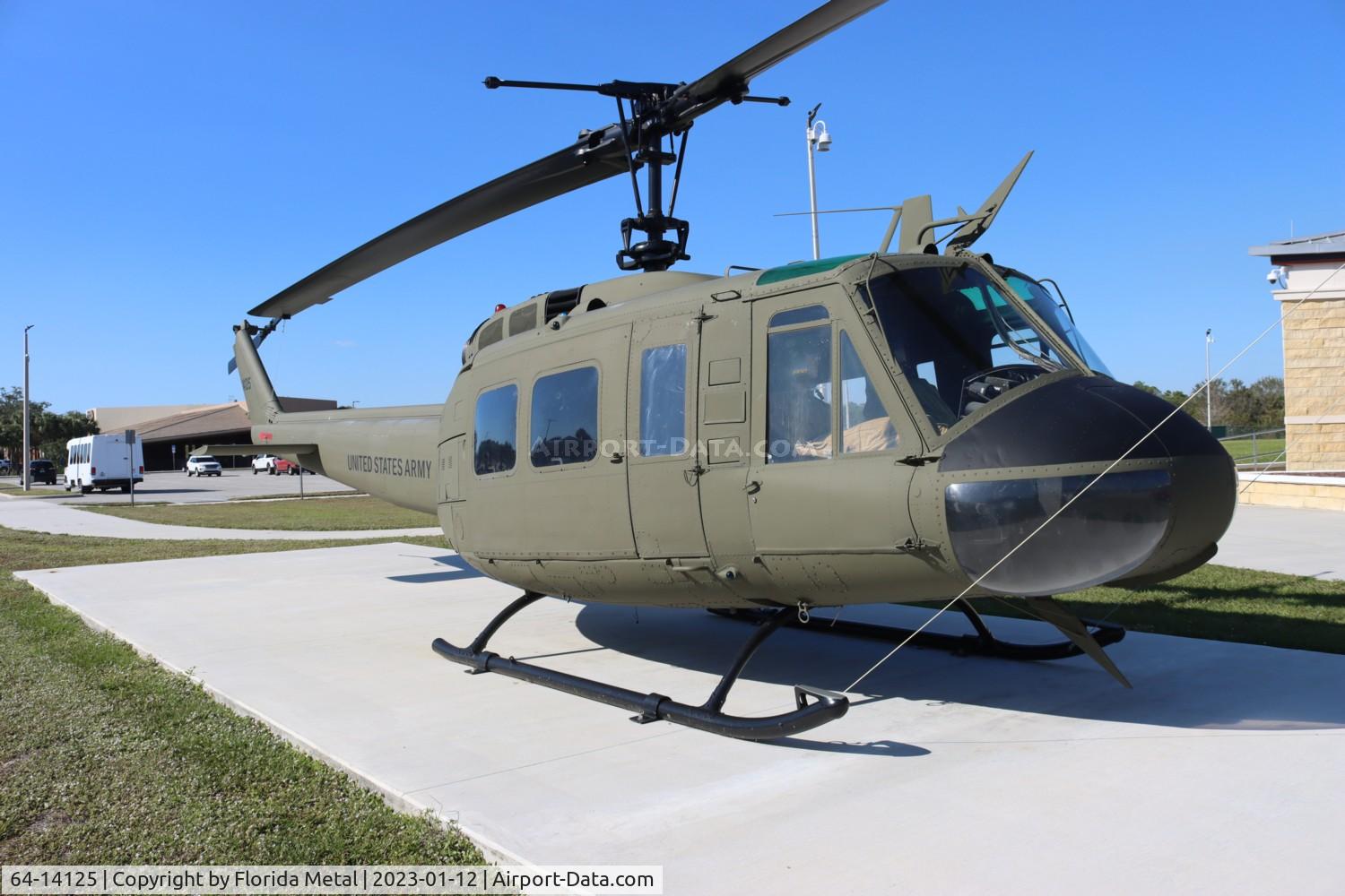 64-14125, 1964 Bell UH-1C Iroquois C/N 1249, UH-1 zx in front of Seminole Veterans Center Brighton Reservation FL