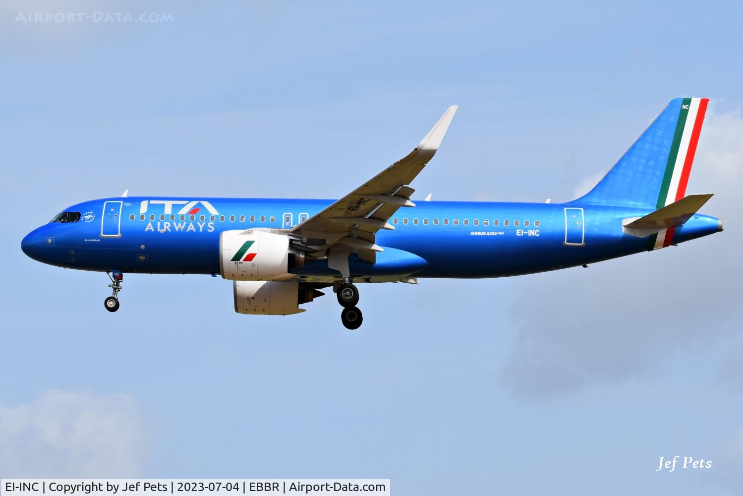 EI-INC, 2022 Airbus A320-271N C/N 11288, On final at Brussels Airport.