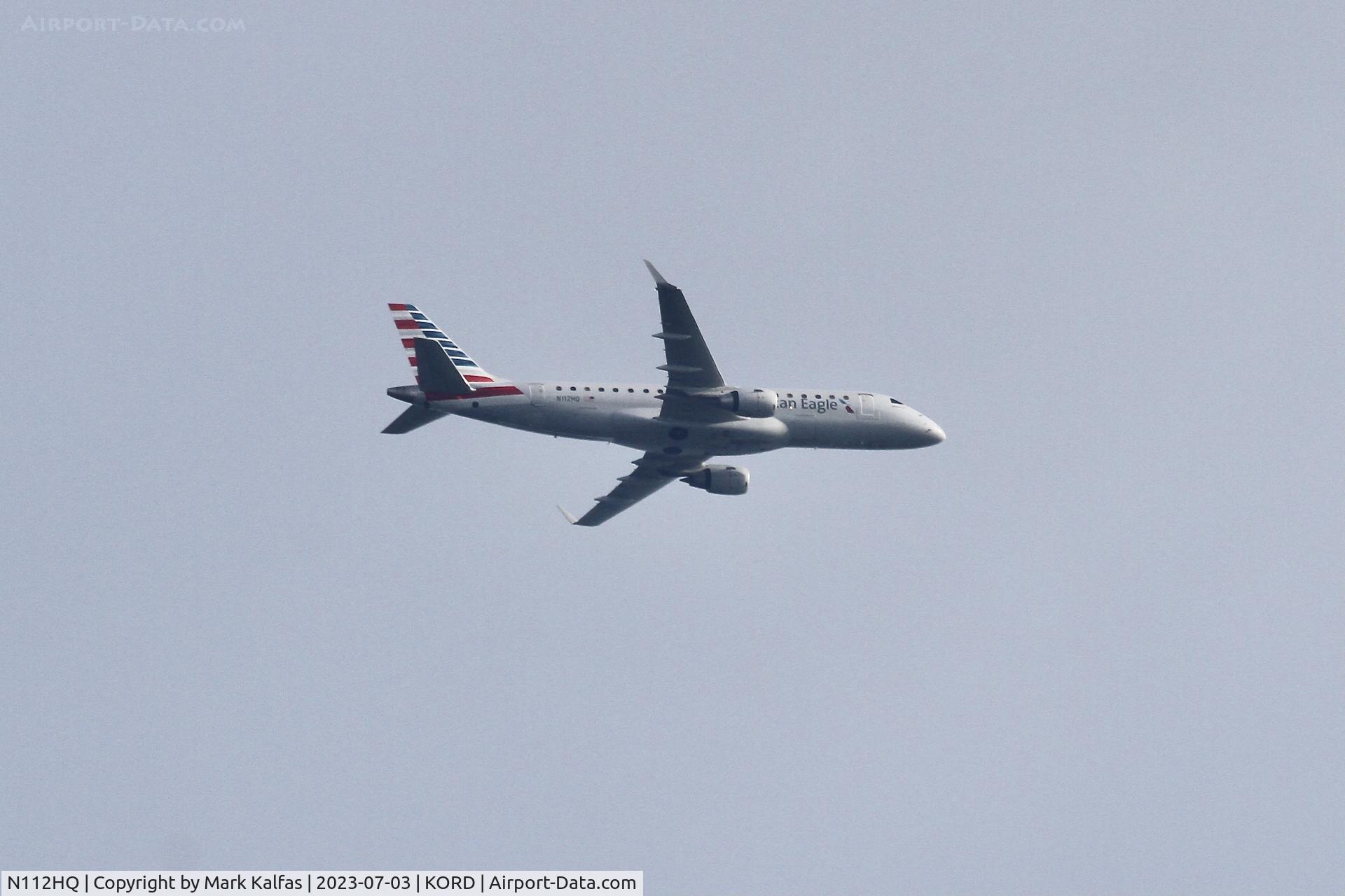 N112HQ, 2007 Embraer 175LR (ERJ-170-200LR) C/N 17000174, Republic Airways/American Eagle E75L N112HQ RPA4278 RDU-ORD