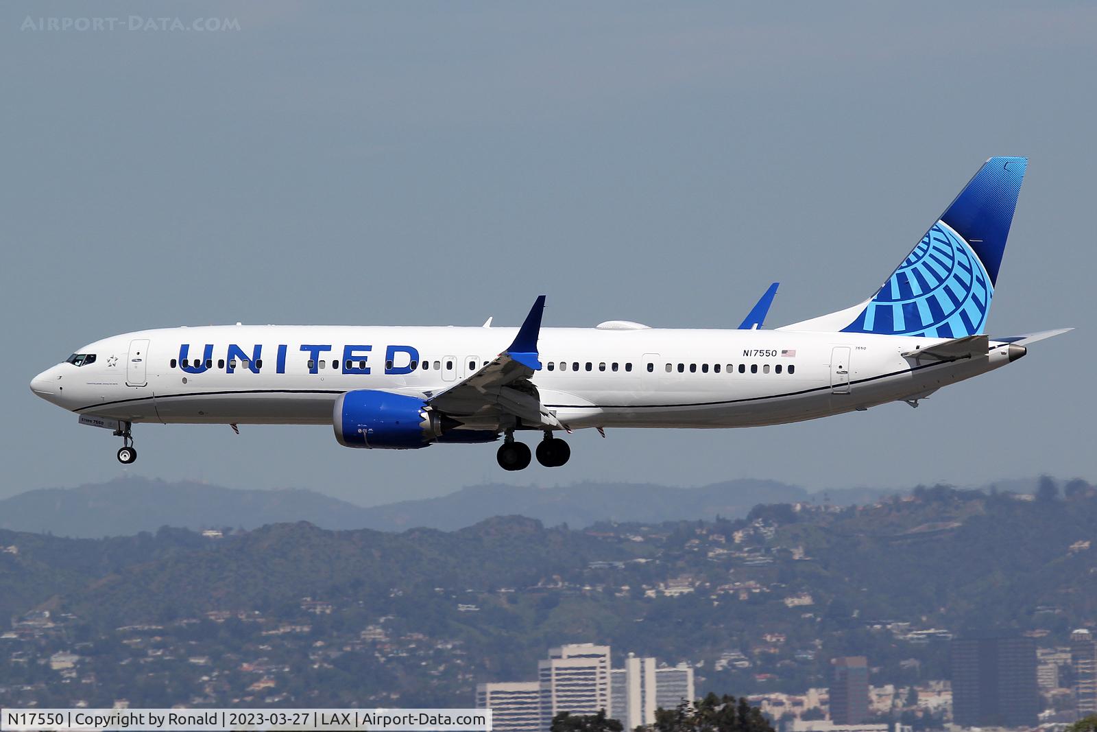 N17550, 2023 Boeing 737-9 MAX C/N 64479, at lax