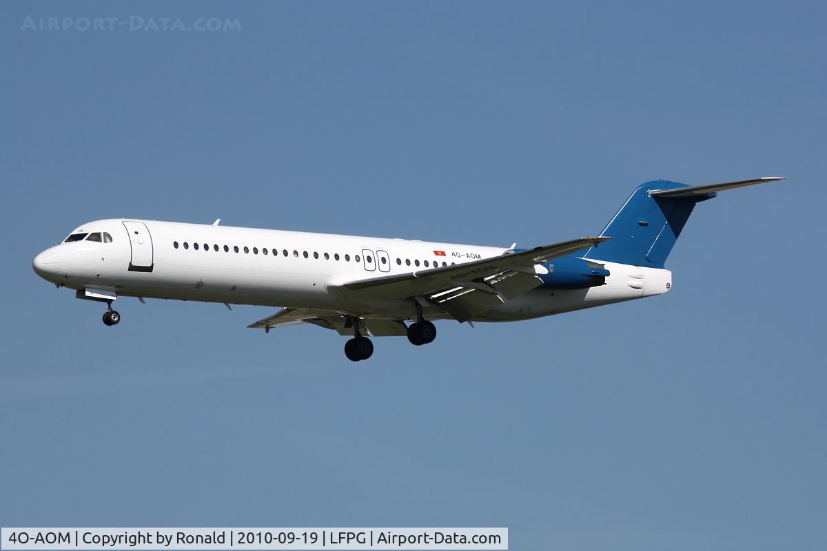 4O-AOM, 1990 Fokker 100 (F-28-0100) C/N 11321, at cdg