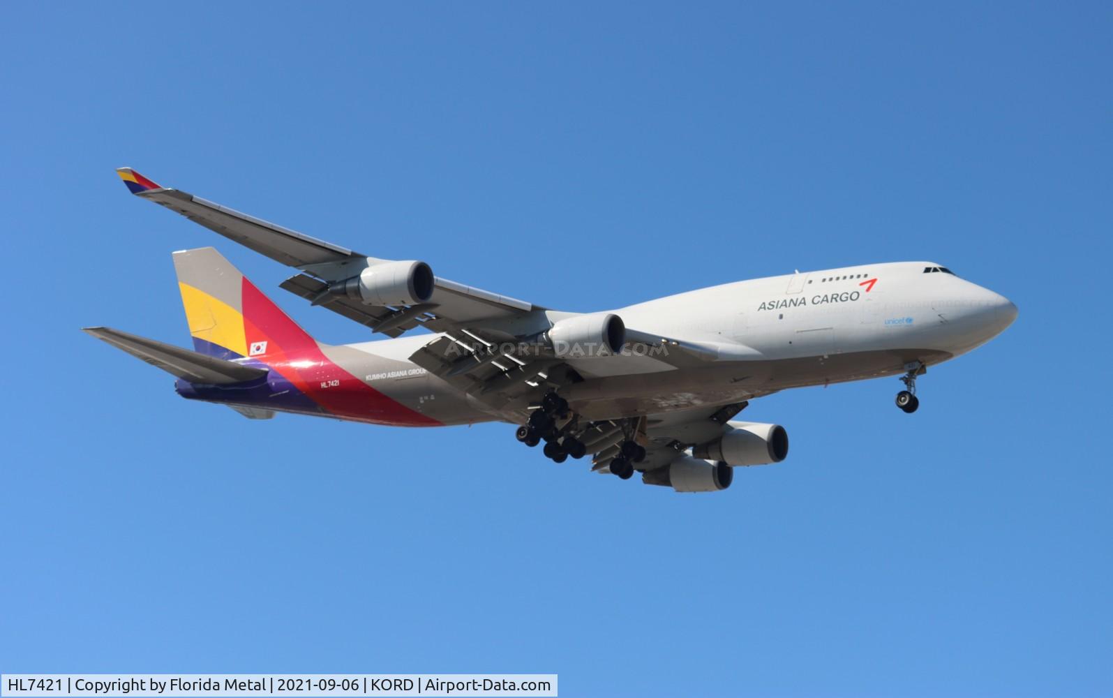 HL7421, 1996 Boeing 747-48EM C/N 25784, Asiana Cargo 747-400BCF zx ANC-ORD