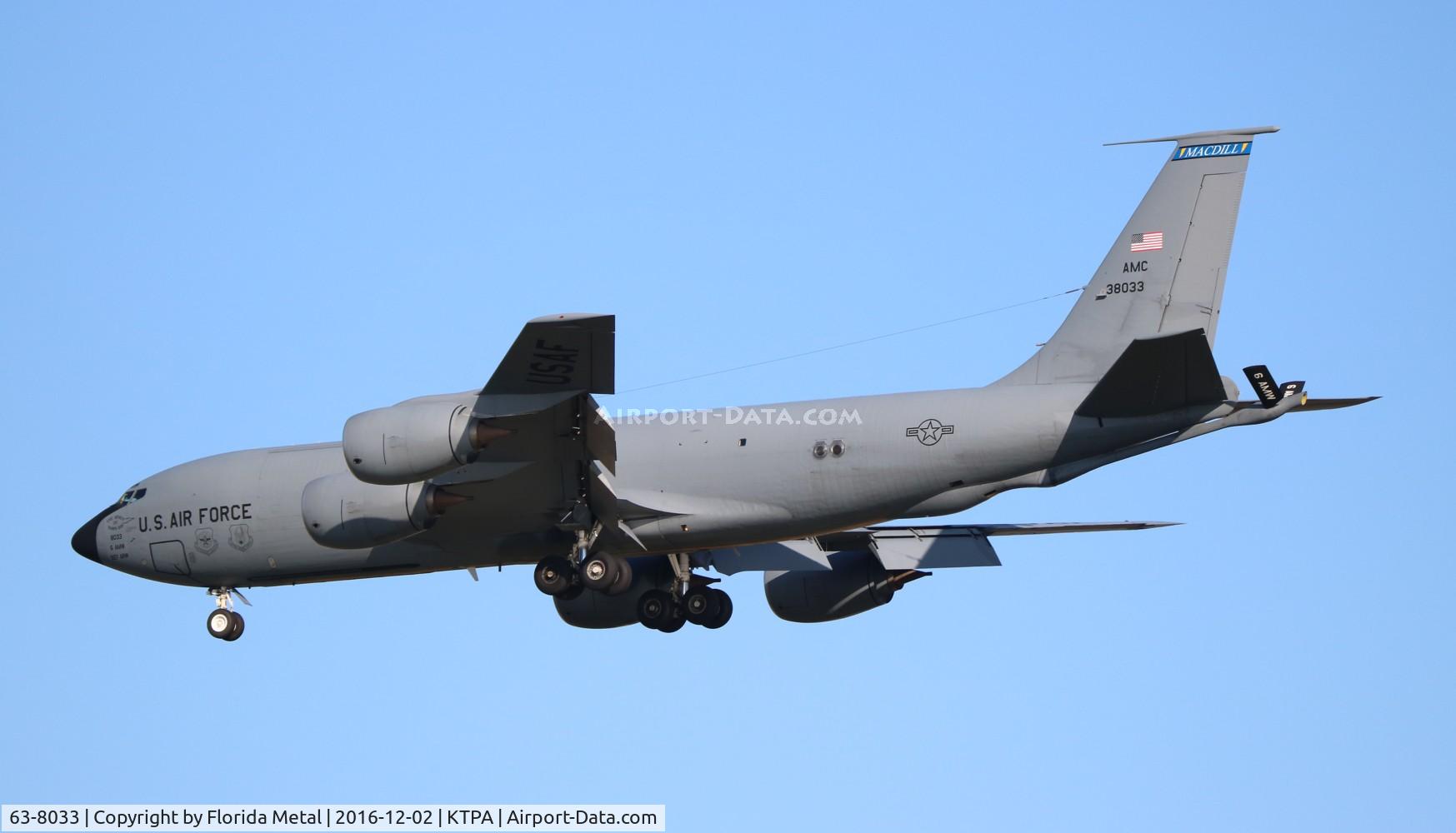 63-8033, 1963 Boeing KC-135R Stratotanker C/N 18650, USAF KC-135R zx TPA 1L
