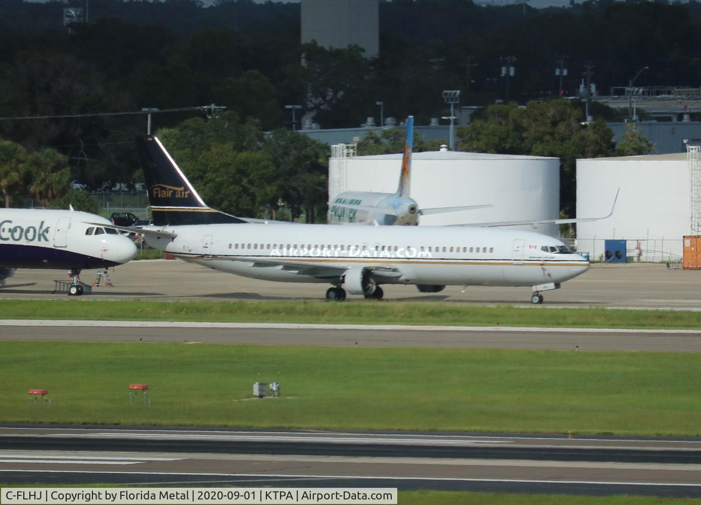 C-FLHJ, 1993 Boeing 737-4Q8 C/N 25104, Flair 734 zx TPA maint