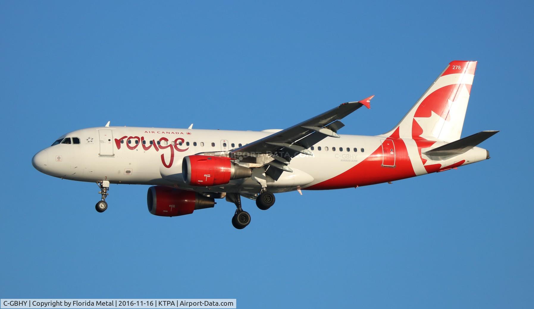 C-GBHY, 1998 Airbus A319-114 C/N 800, Rouge A319 zx