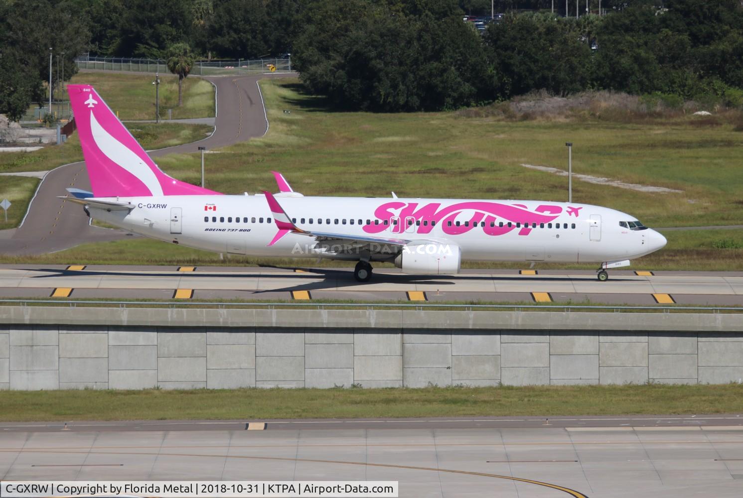 C-GXRW, 2015 Boeing 737-8CT C/N 39082, Swoop 738 zx TPA