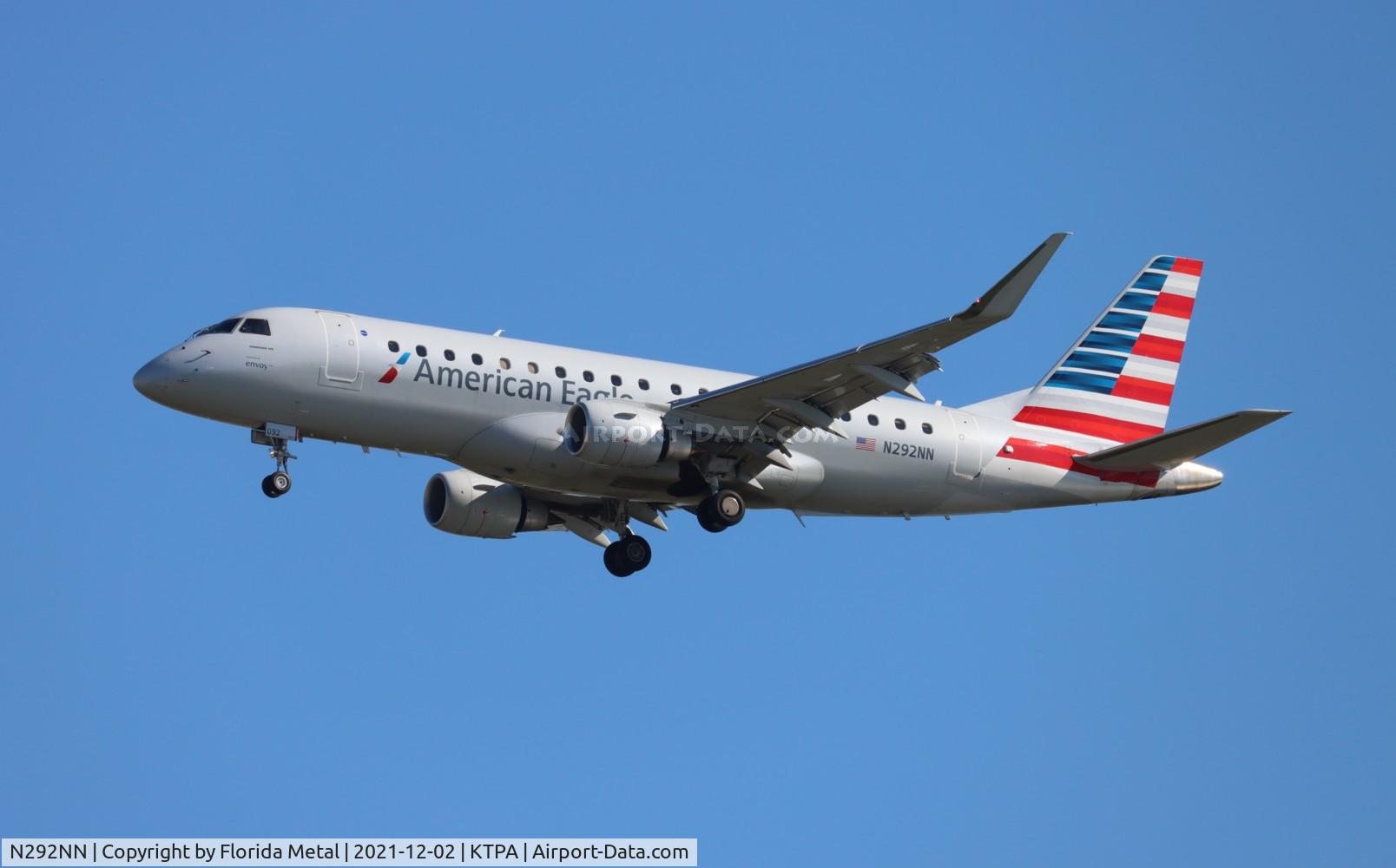 N292NN, 2020 Embraer 175LR (ERJ-170-200LR) C/N 17000843, Envoy/Eagle E175 zx MIA-TPA