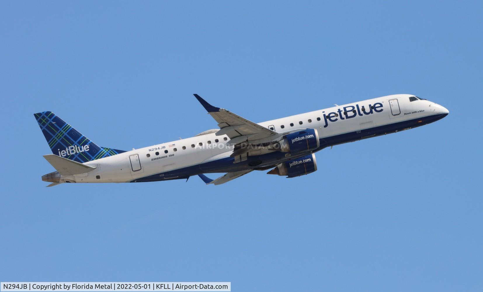 N294JB, 2008 Embraer ERJ-190-100 IGW 190AR C/N 19000185, JBU E190 zx