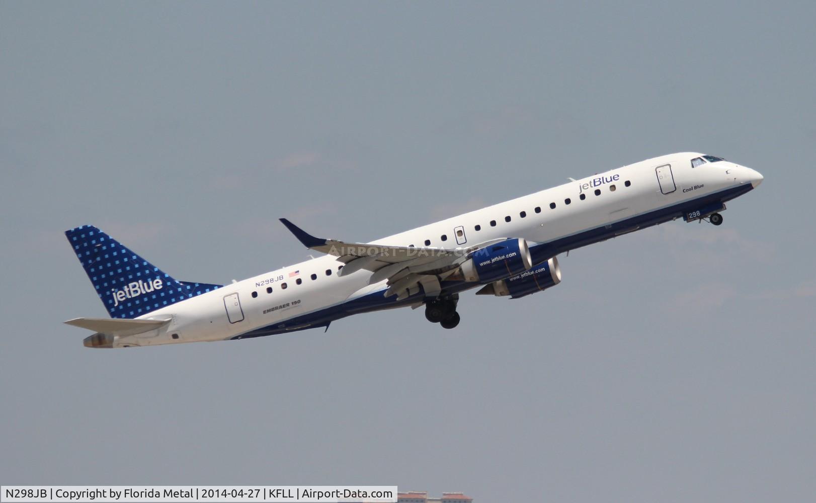 N298JB, 2009 Embraer 190AR (ERJ-190-100IGW) C/N 19000249, JBU E190 zx FLL 10L