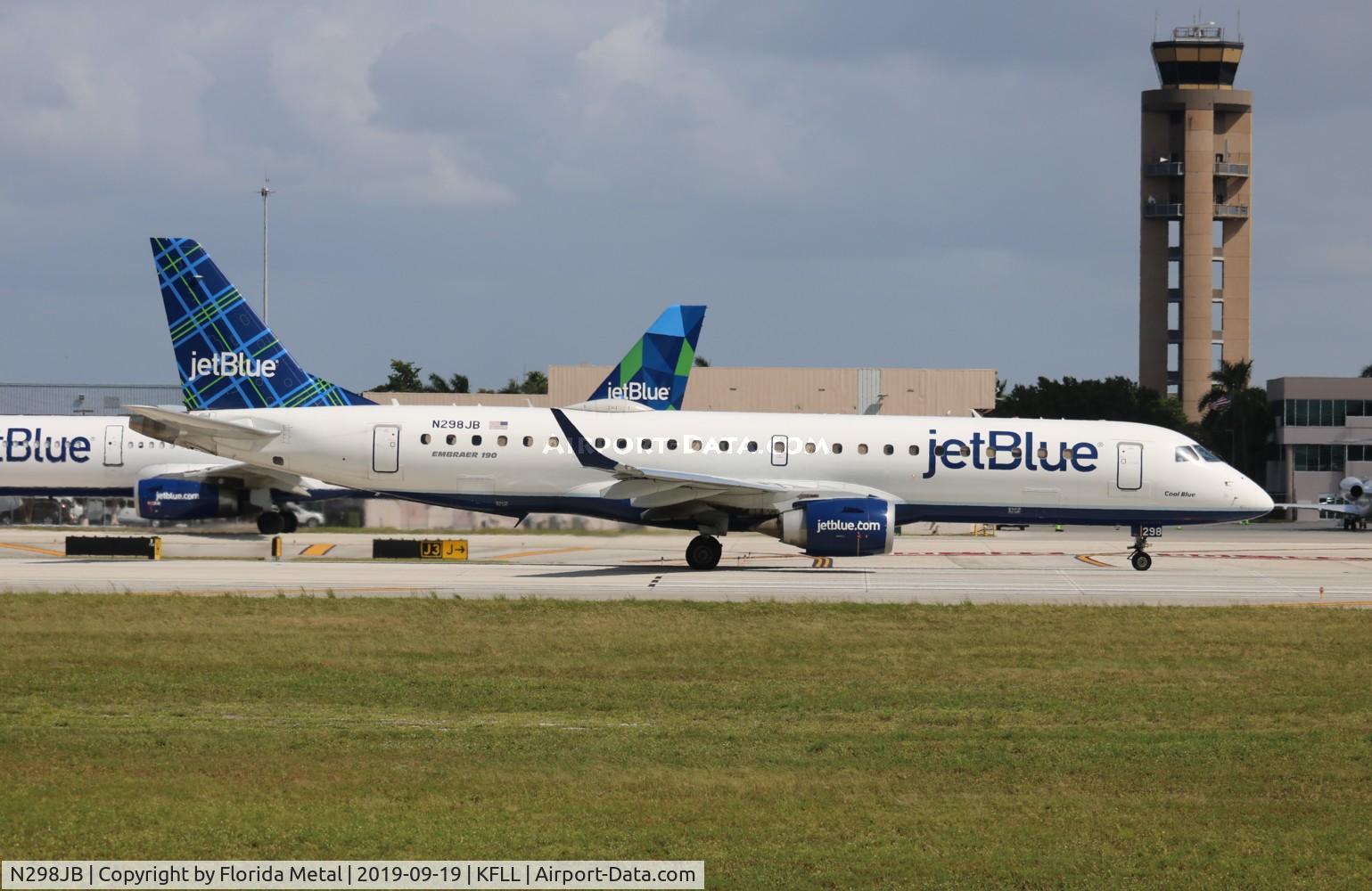 N298JB, 2009 Embraer 190AR (ERJ-190-100IGW) C/N 19000249, JBU E190 zx FLL 10R