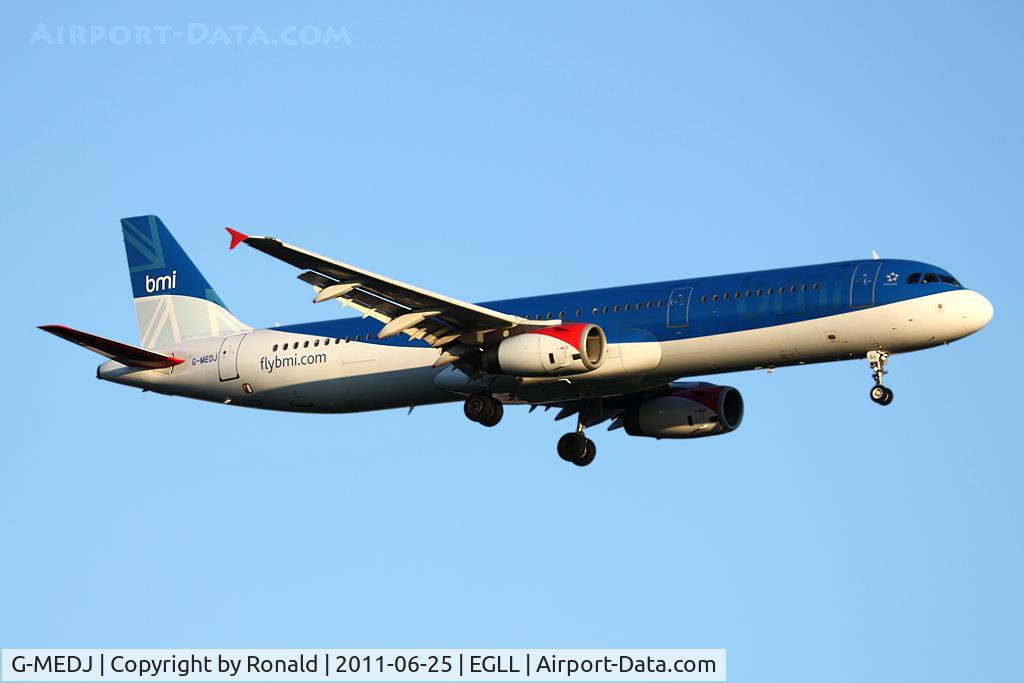 G-MEDJ, 2004 Airbus A321-231 C/N 2190, at lhr