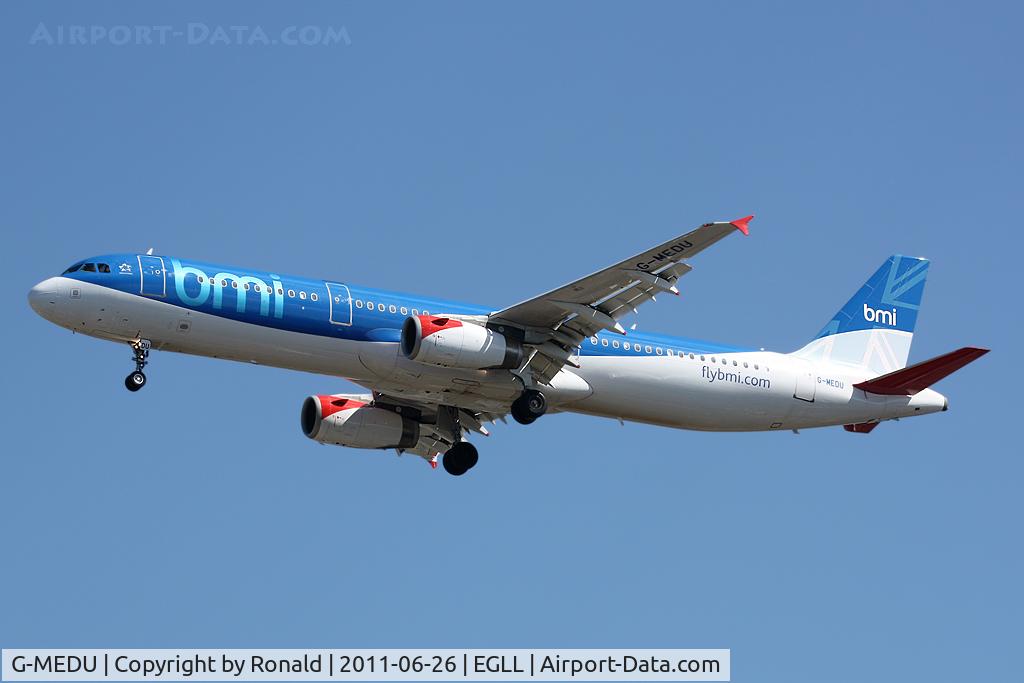 G-MEDU, 2009 Airbus A321-231 C/N 3926, at lhr