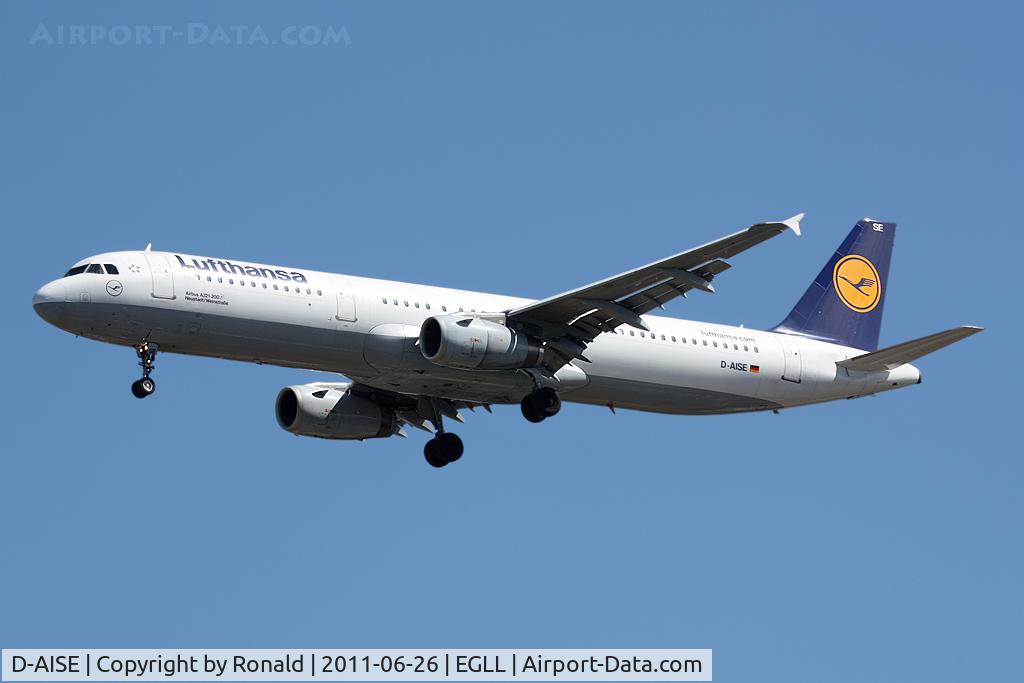 D-AISE, 2000 Airbus A321-231 C/N 1214, at lhr