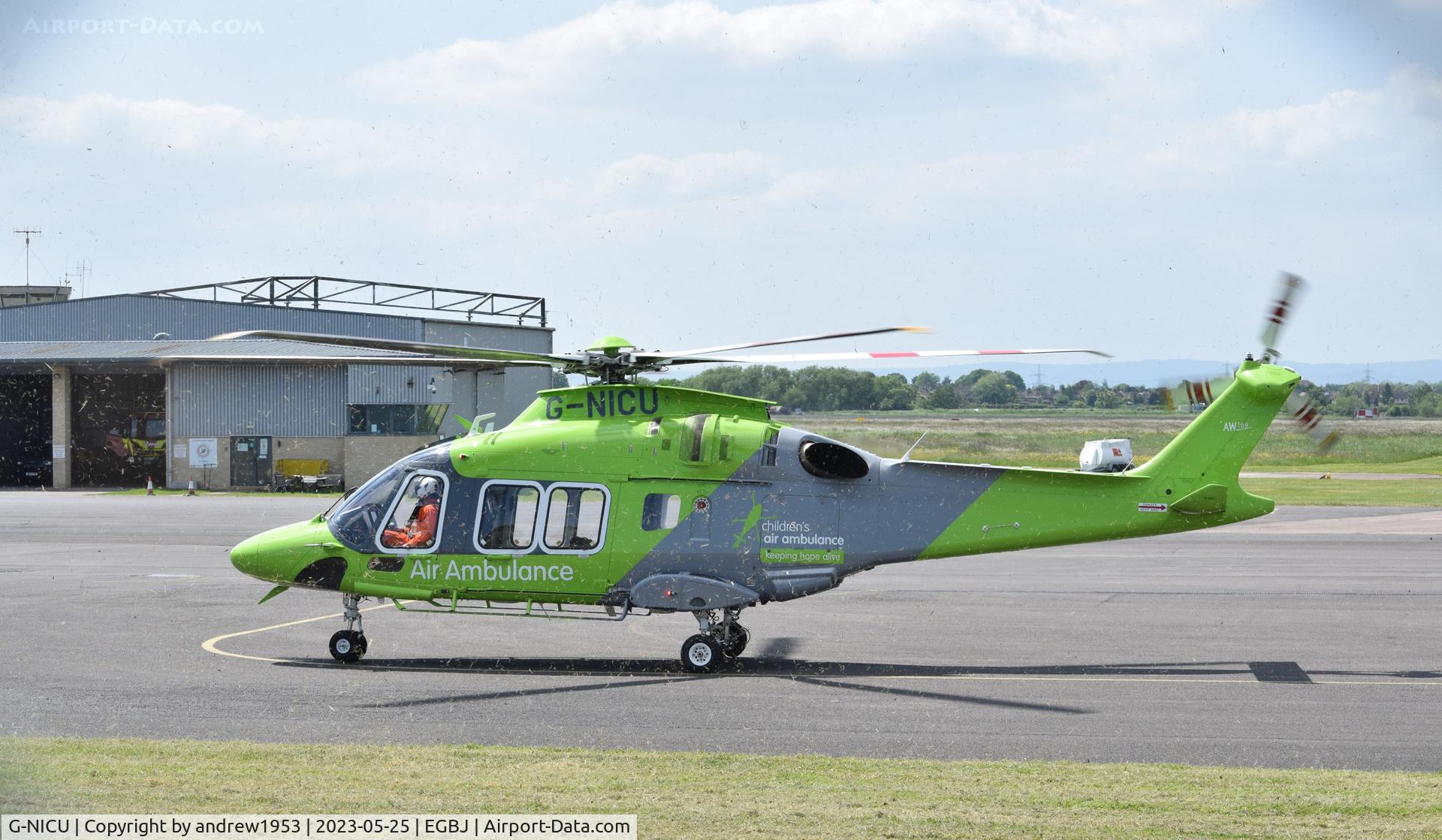 G-NICU, 2022 Leonardo AW-169 C/N 69147, G-NICU at Gloucestershire Airport.