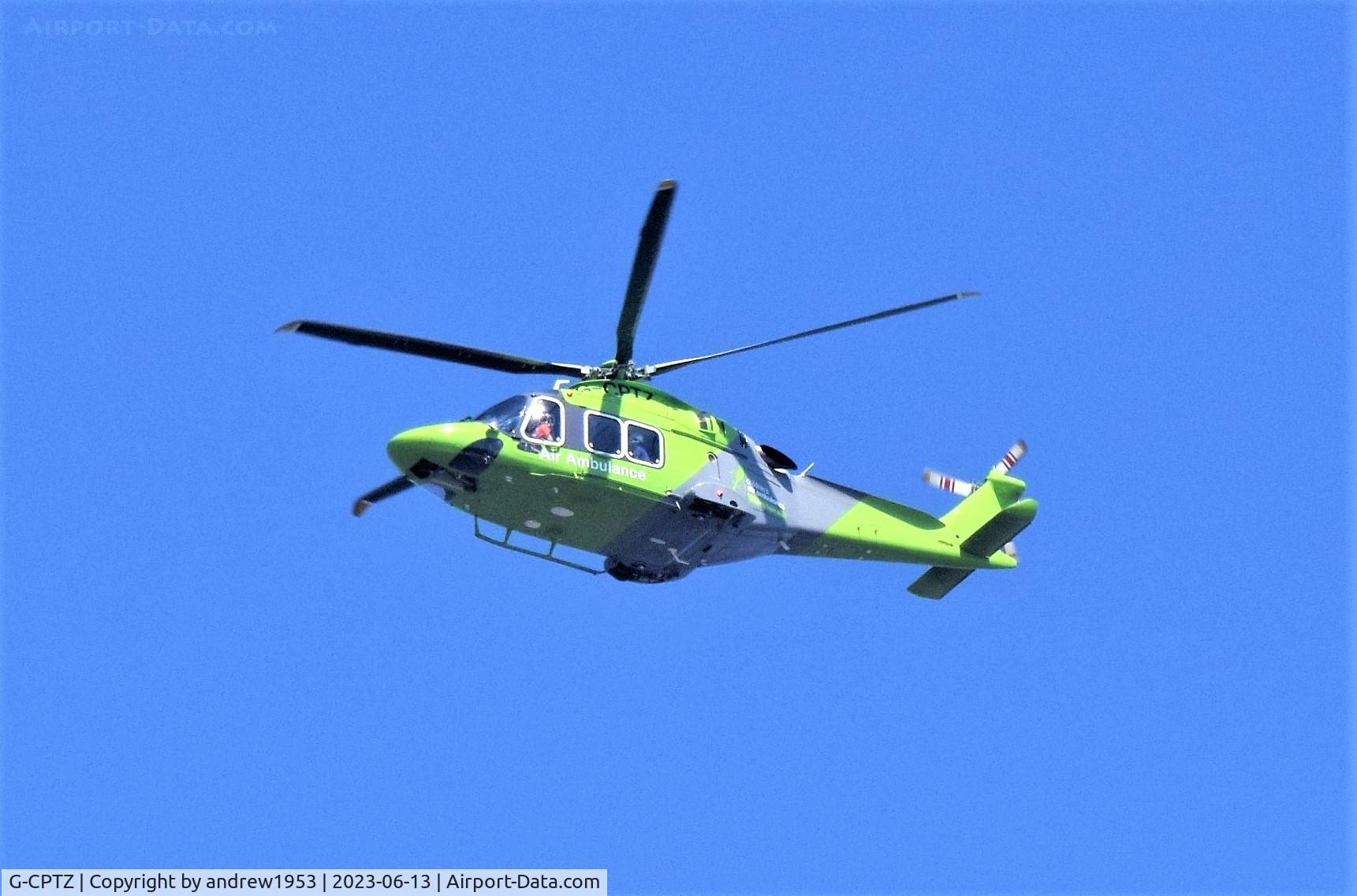 G-CPTZ, 2017 Leonardo AW-169 C/N 69043, G-CPTZ over the Bristol Channel.