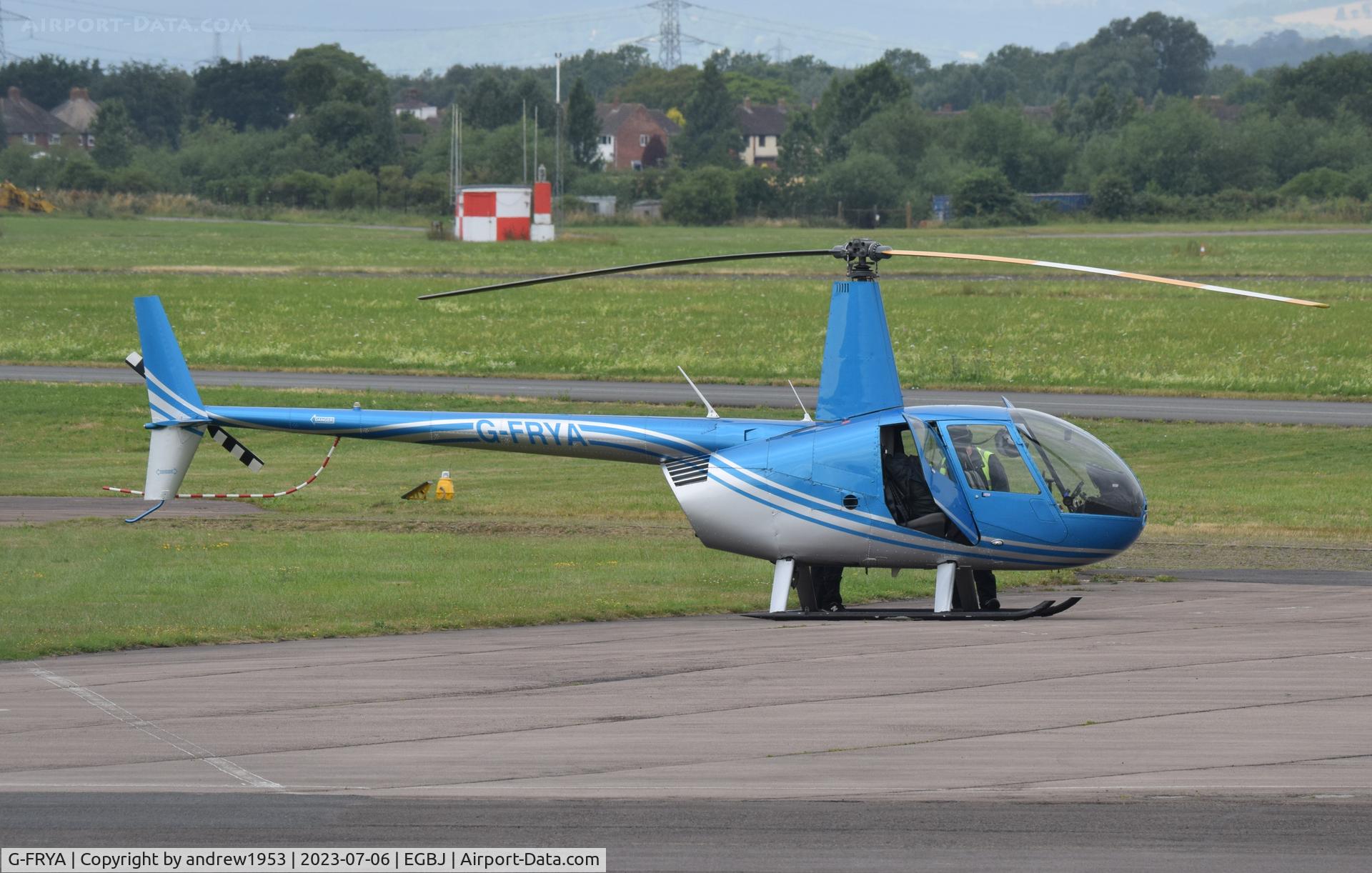 G-FRYA, 2006 Robinson R44 Raven II C/N 11605, G-FRYA at Gloucestershire Airport.