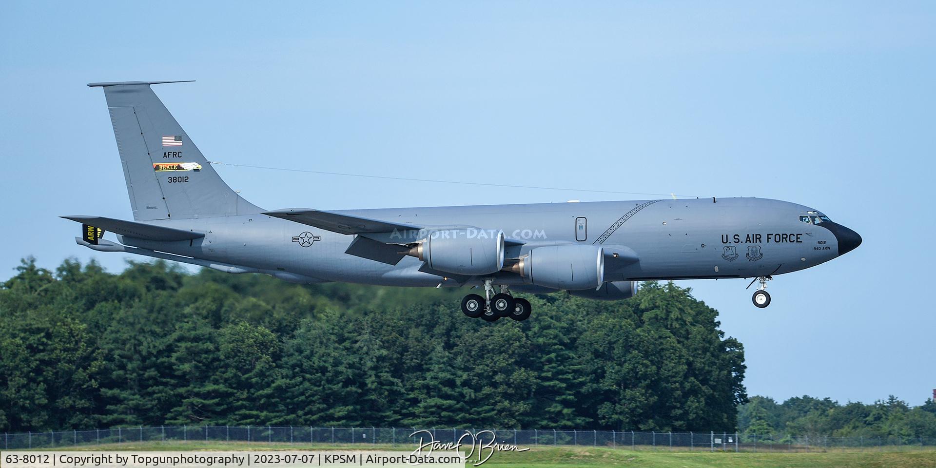 63-8012, 1963 Boeing KC-135R Stratotanker C/N 18629, WIDE21 comes in for CAP duty