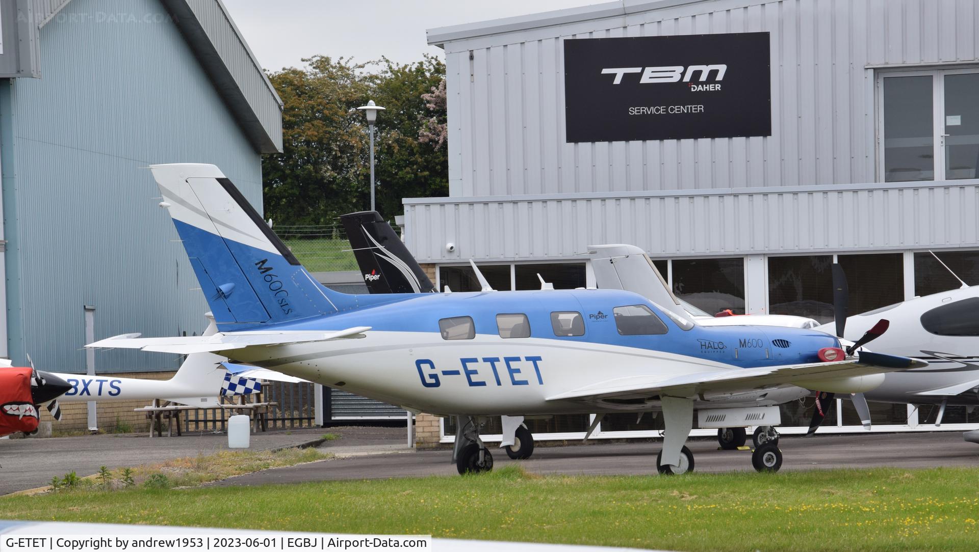 G-ETET, 2019 Piper PA-46 600TP Meridian 600 C/N 4698107, G-ETET at Gloucestershire Airport.
