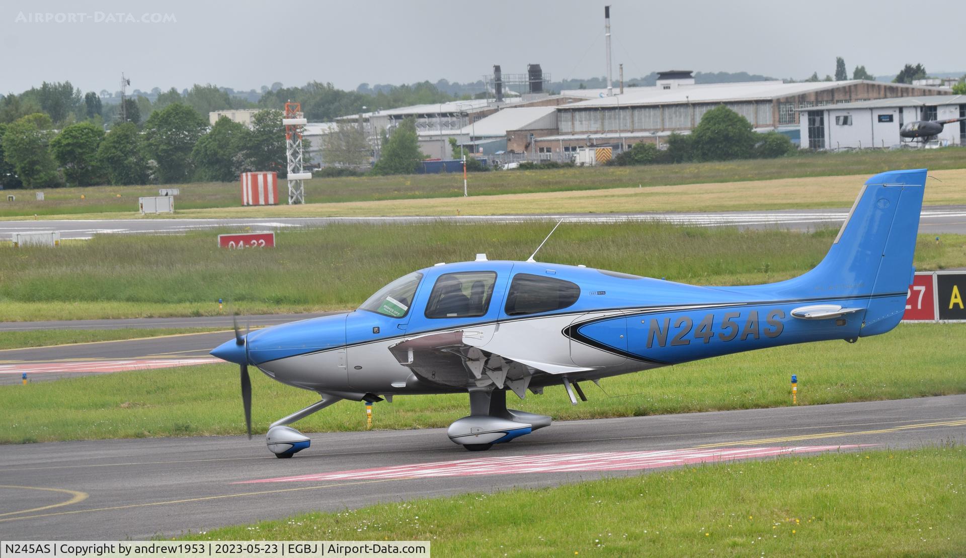 N245AS, 2021 Cirrus SR-22T C/N 2316, N245AS at Gloucestershire Airport.