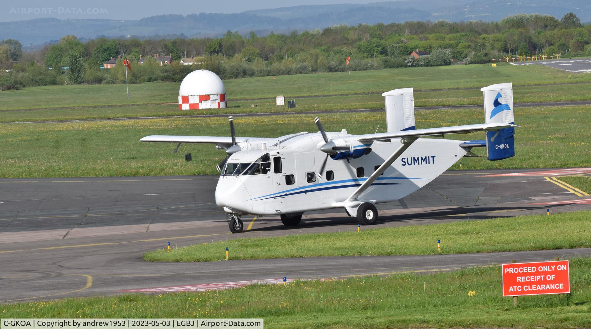 C-GKOA, 1972 Short SC-7 Skyvan 3 C/N SH.1905, C-GKOA at Gloucestershire Airport.