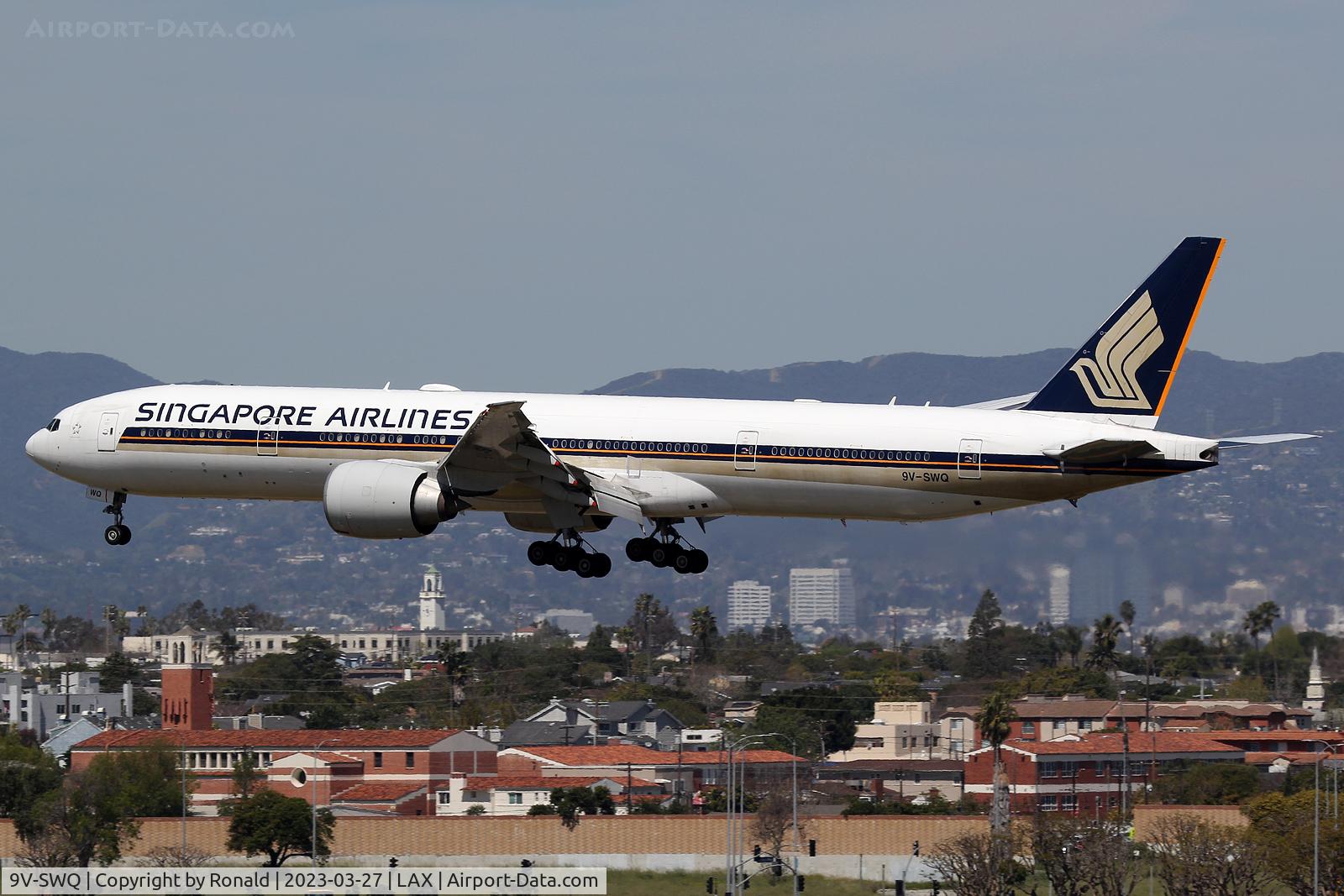 9V-SWQ, 2008 Boeing 777-312/ER C/N 34582, at lax