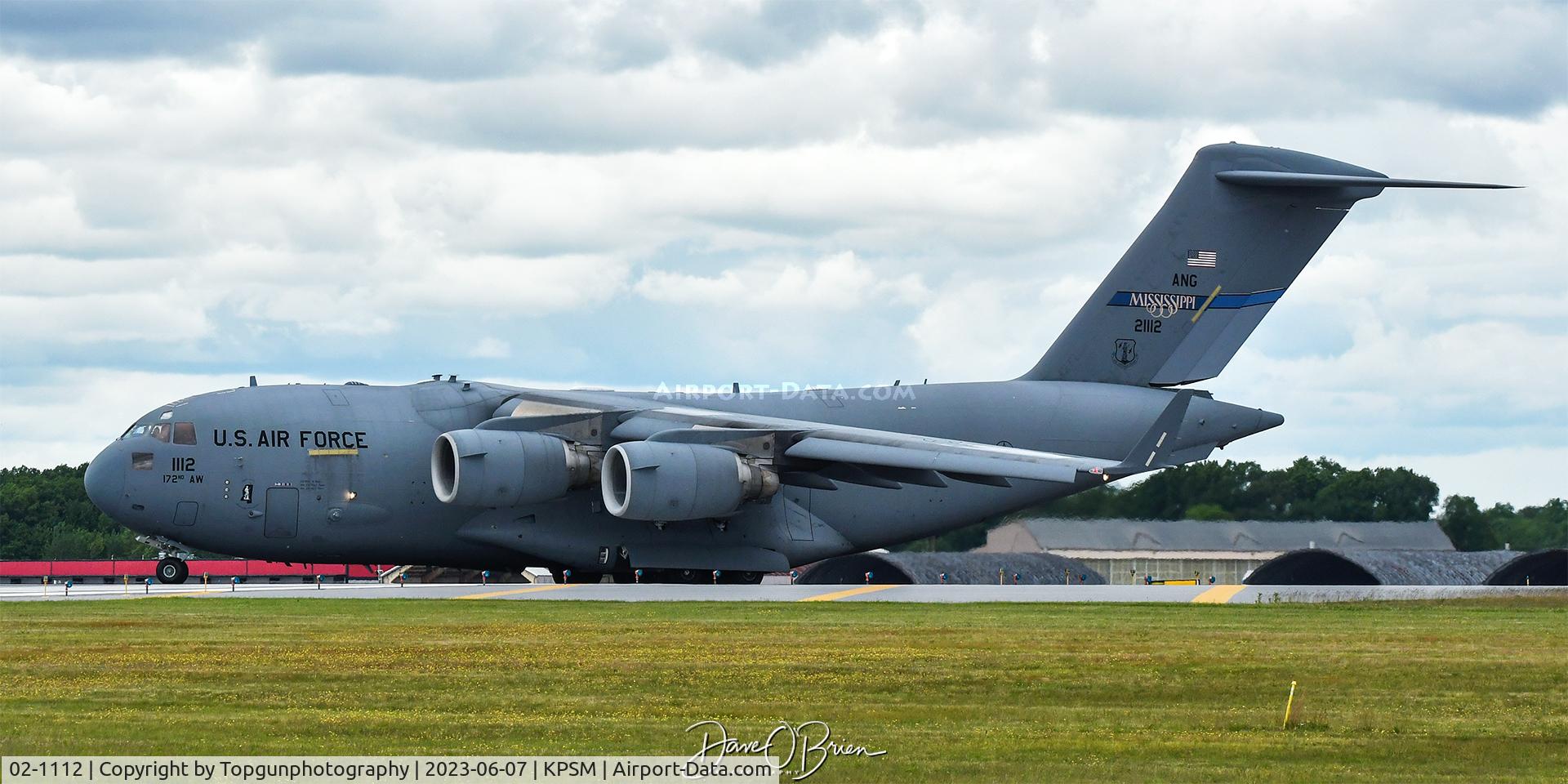02-1112, 2002 Boeing C-17A Globemaster III C/N P-112, REACH616 departing RW16