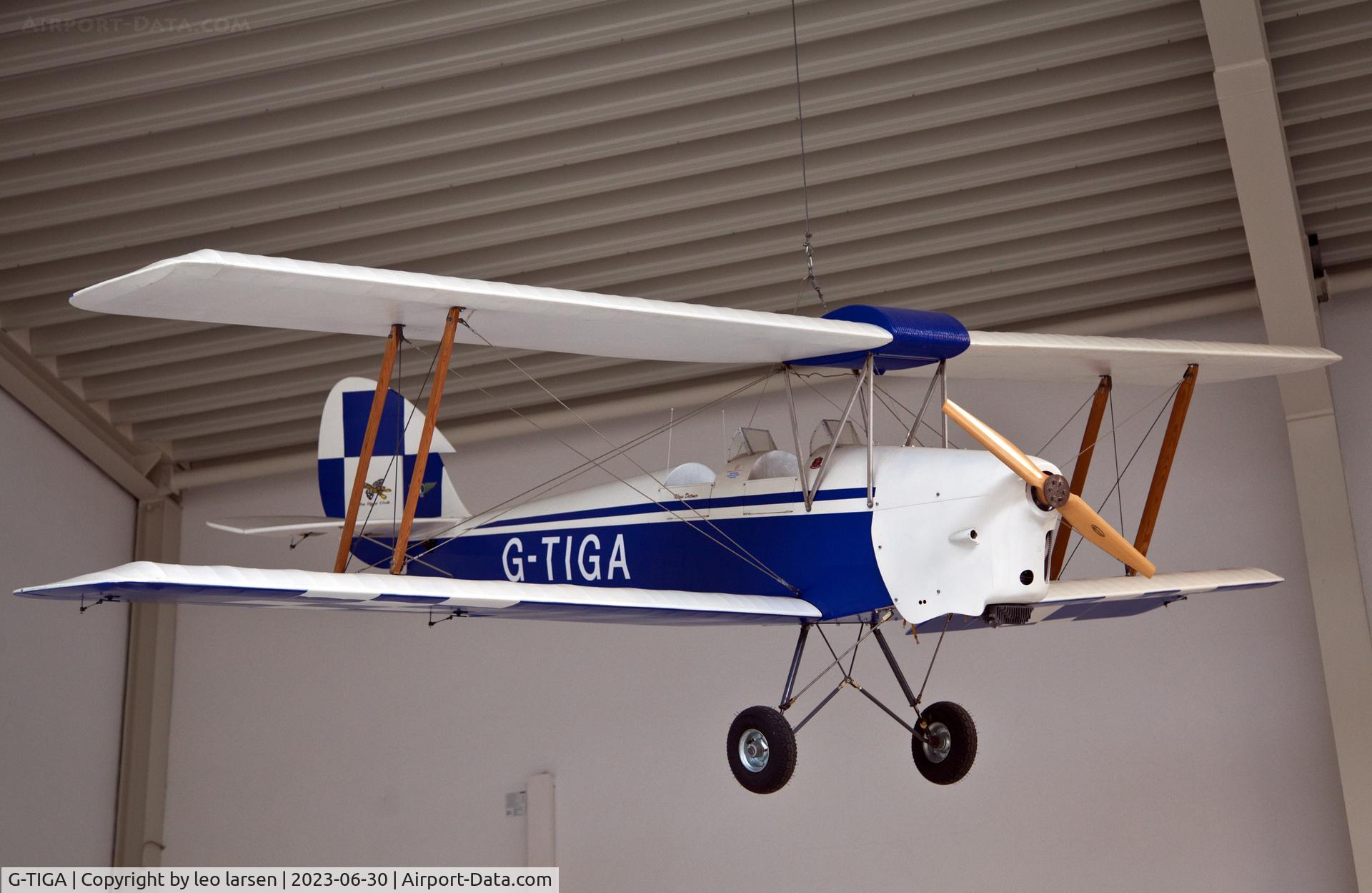 G-TIGA, 1955 De Havilland DH-82A Tiger Moth II C/N 83547, Wernigerode Air Museum 30.6.2023 Replica scale 1:2