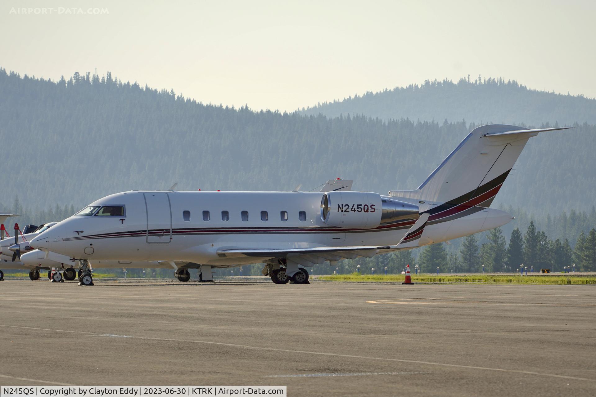 N245QS, 2001 Dassault Falcon 2000 C/N 145, Truckee Tahoe airport in California 2023.