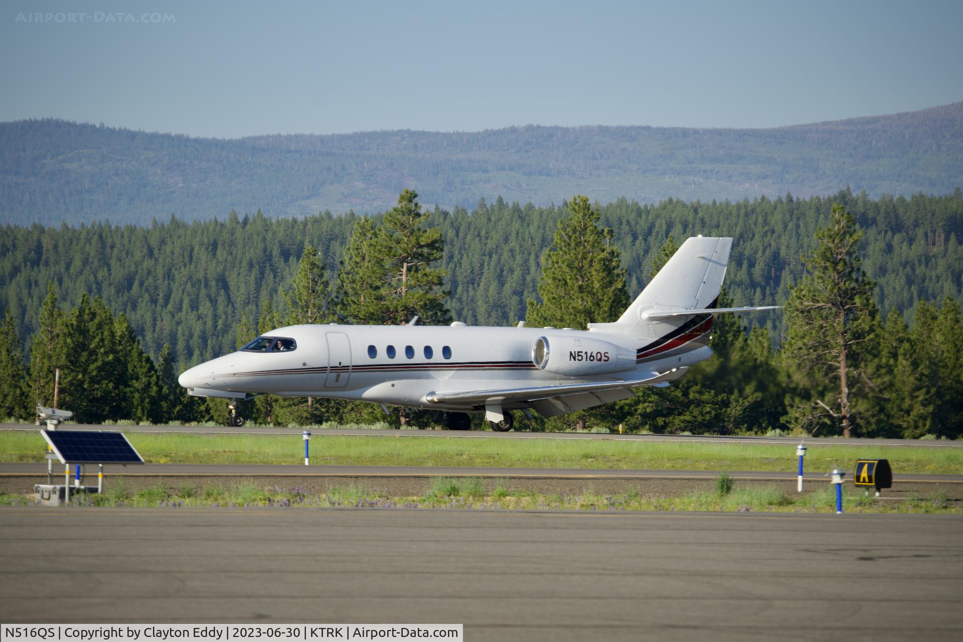 N516QS, 2018 Cessna 680A Citation Latitude C/N 680A0149, Truckee Tahoe airport in California 2023.