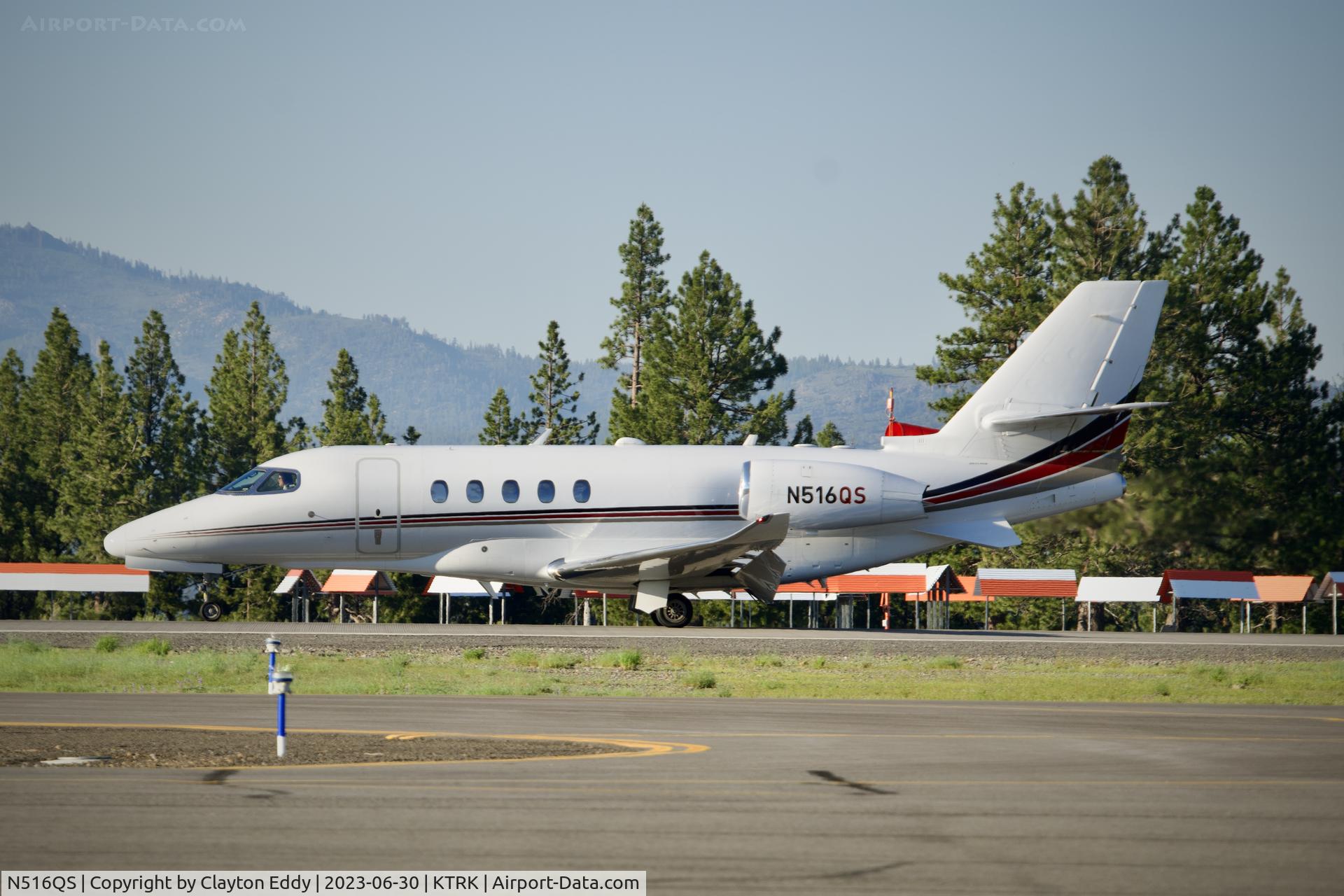 N516QS, 2018 Cessna 680A Citation Latitude C/N 680A0149, Truckee Tahoe airport in California 2023.