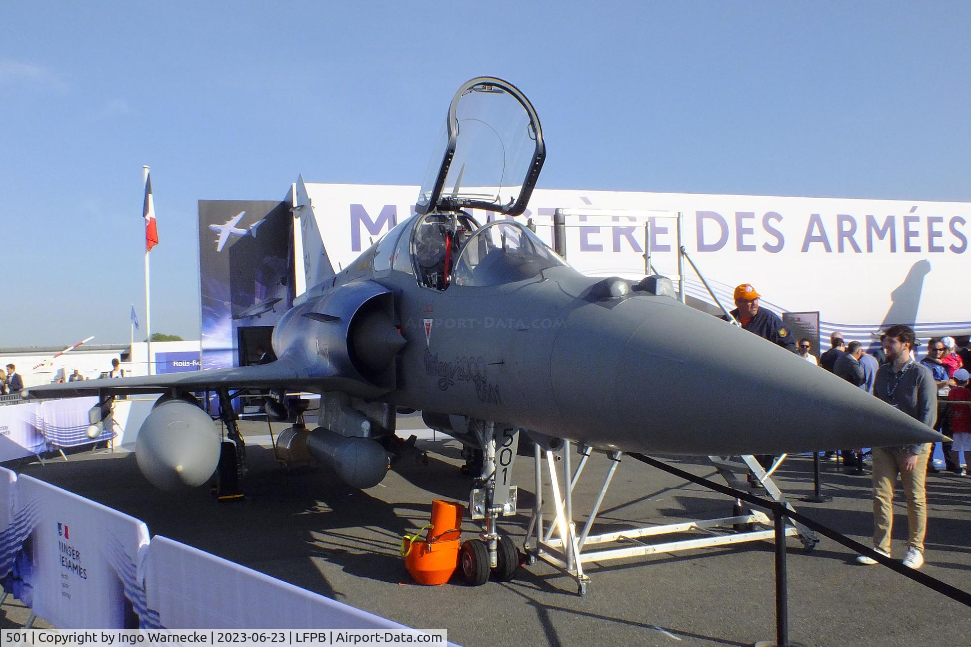 501, 1984 Dassault Mirage 2000B C/N 501, Dassault Mirage 2000B (Rafale testbed) of the DGA at the Aerosalon 2023, Paris