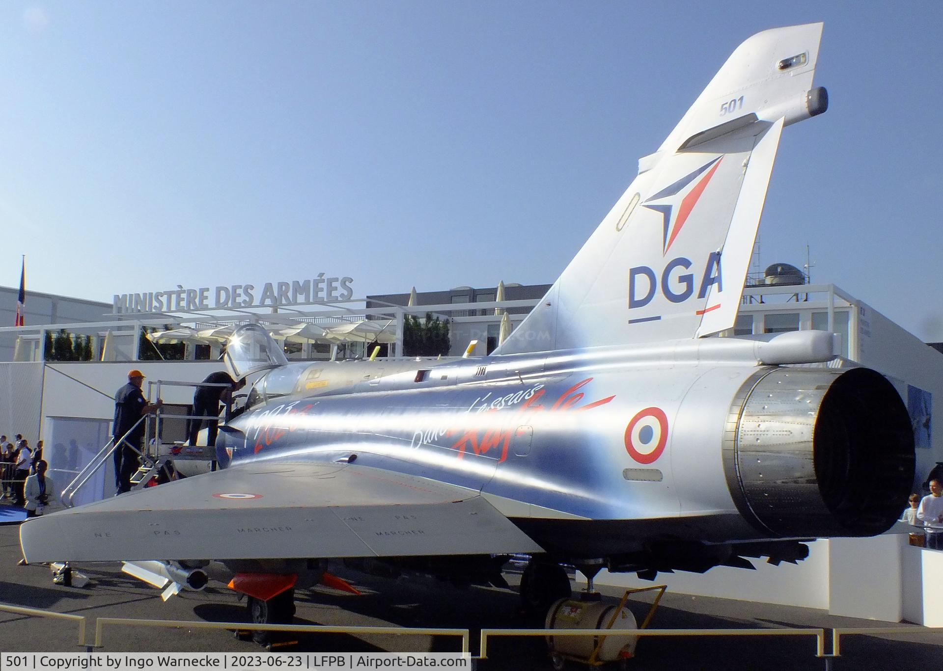 501, 1984 Dassault Mirage 2000B C/N 501, Dassault Mirage 2000B (Rafale testbed) of the DGA at the Aerosalon 2023, Paris