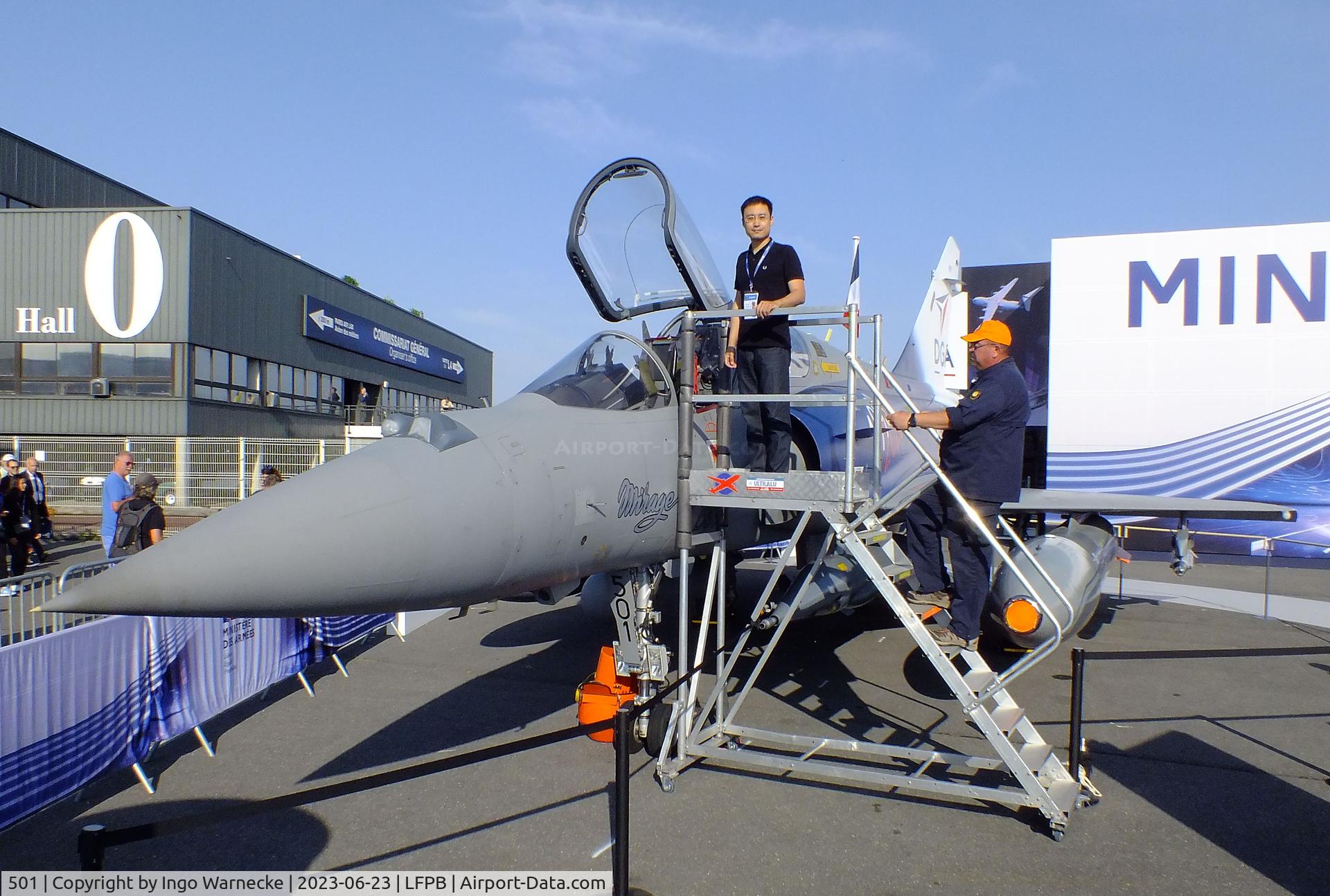 501, 1984 Dassault Mirage 2000B C/N 501, Dassault Mirage 2000B (Rafale testbed) of the DGA at the Aerosalon 2023, Paris